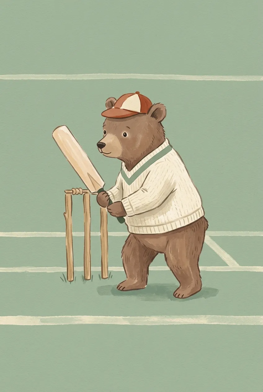 Cricket Bear Print