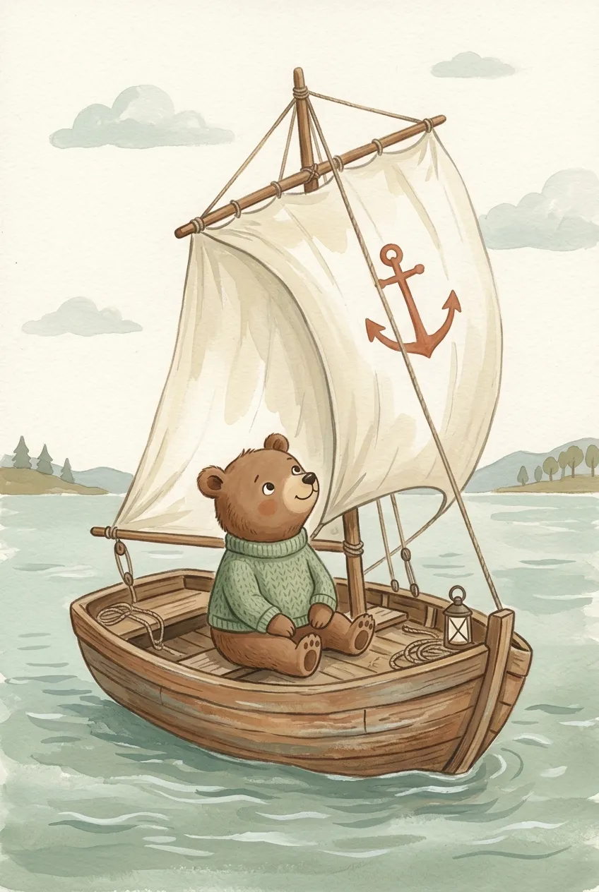 Sailboat Bear Print
