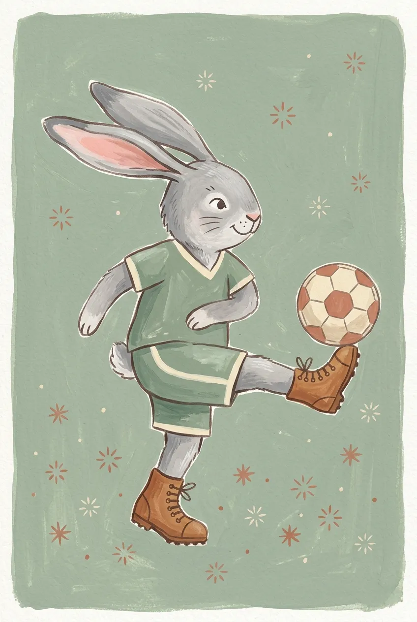 Soccer Bunny Print