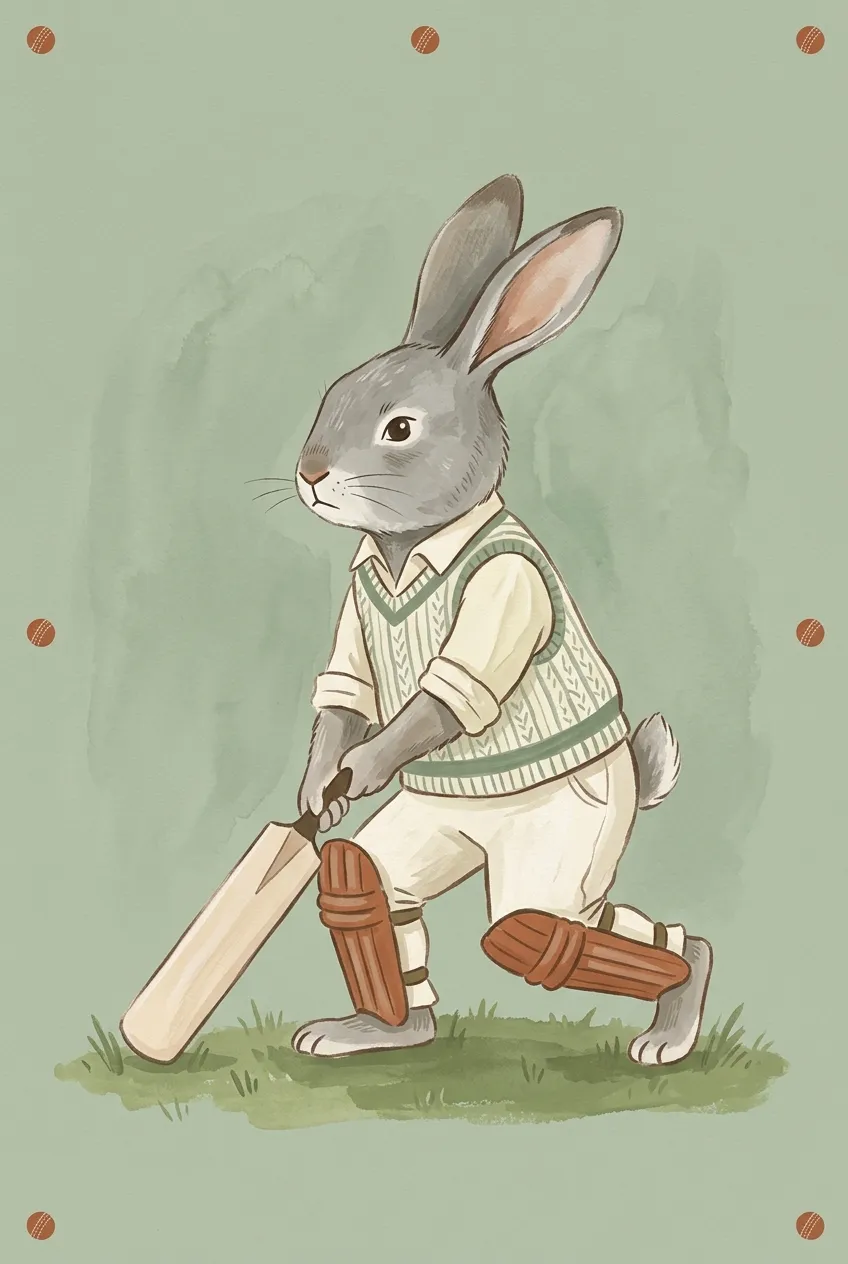 Cricket Bunny Print