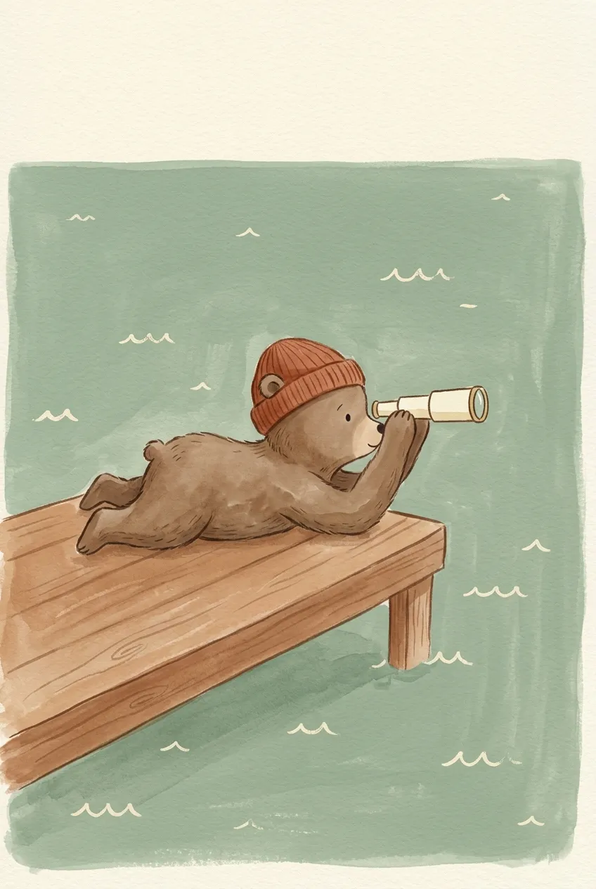 Bear with Telescope Print
