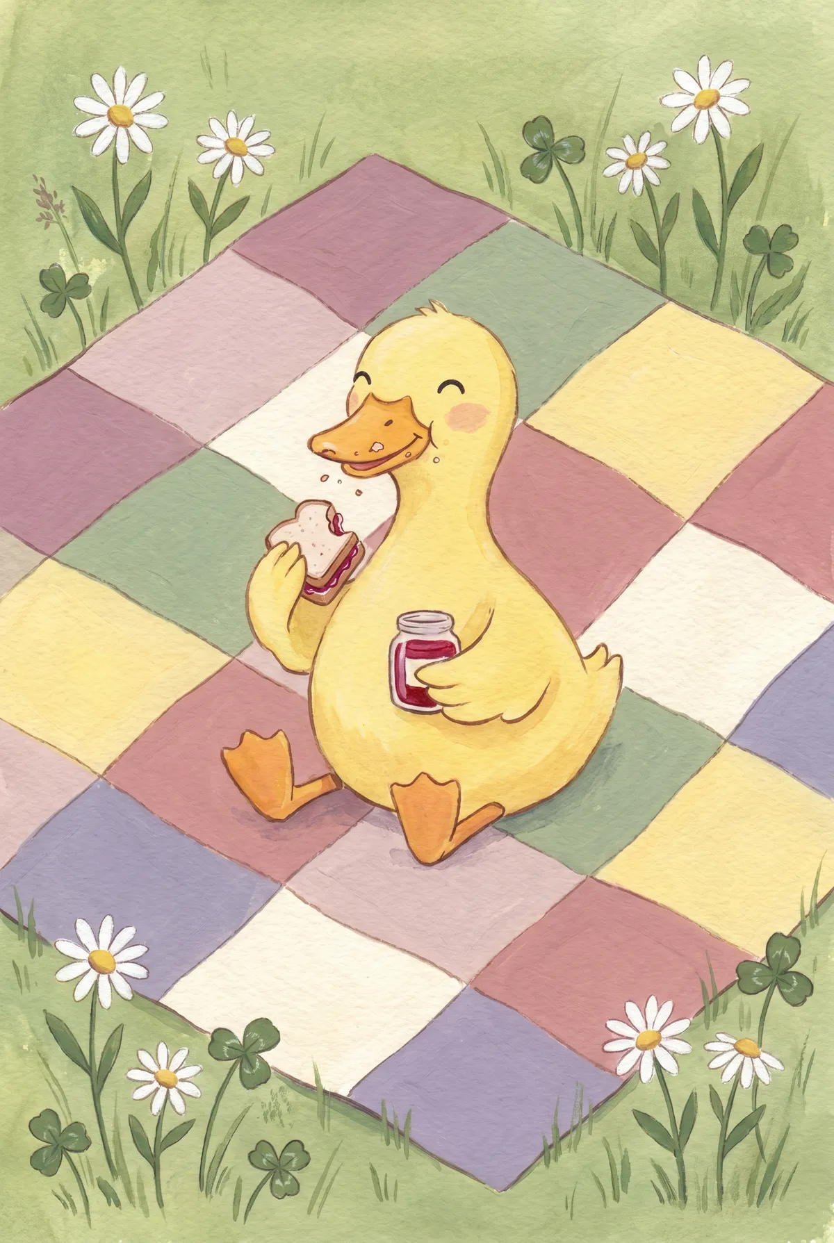 Picnic Duckling Print