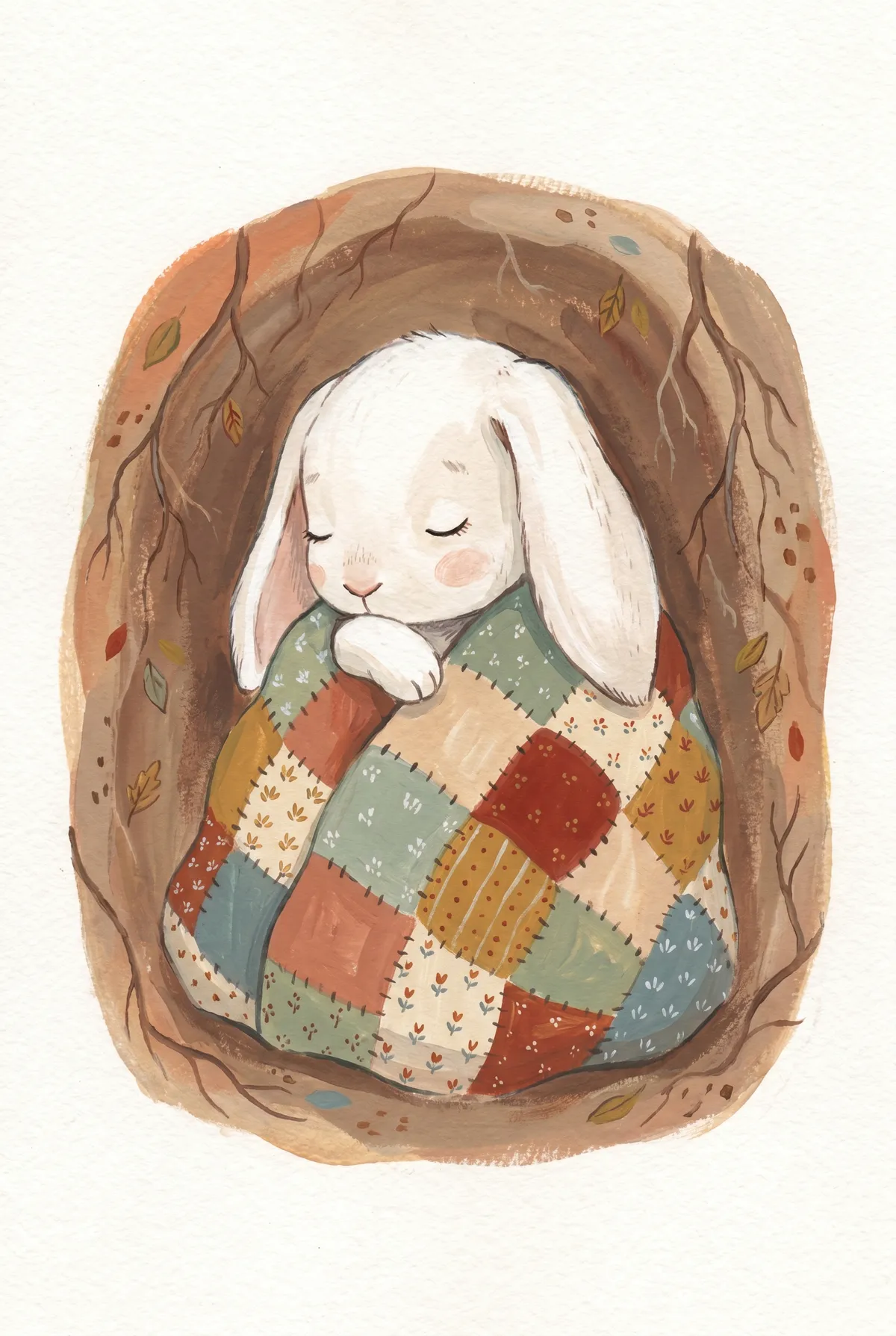Sleeping Bunny Burrow Print