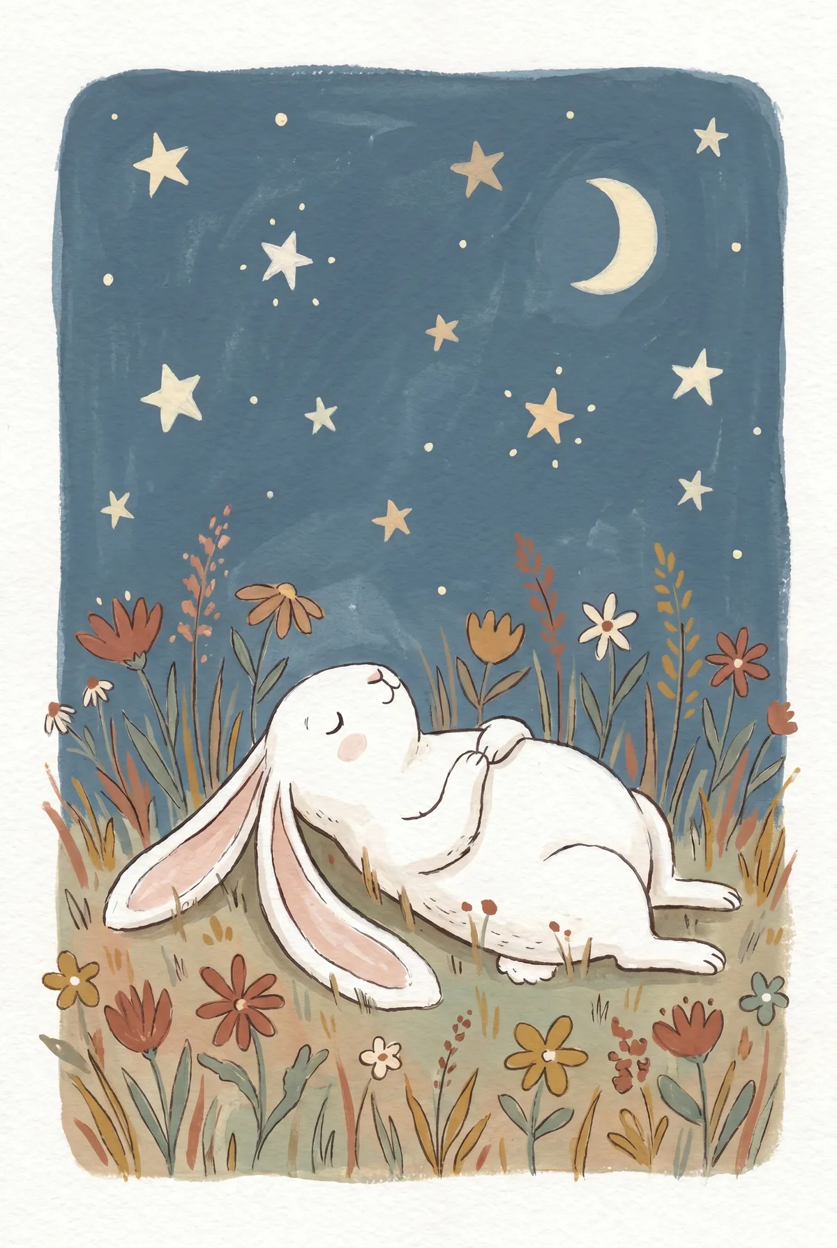 Sleeping Bunny Print