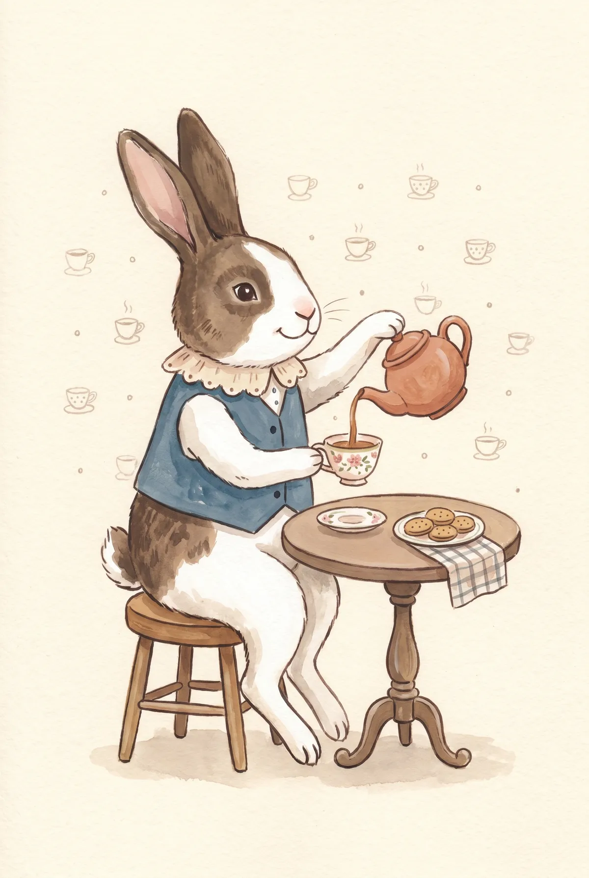 Bunny Tea Party Print