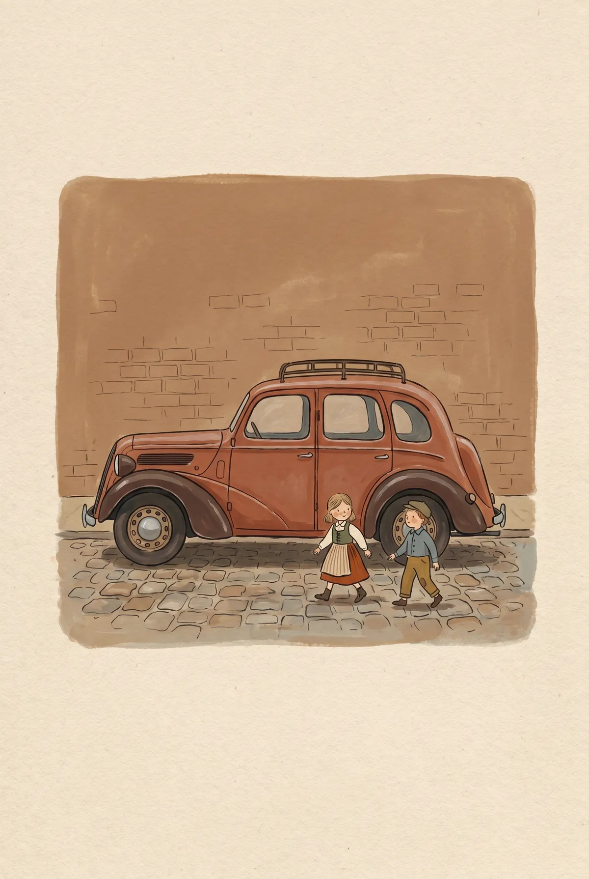 Vintage Rust Saloon Car Print