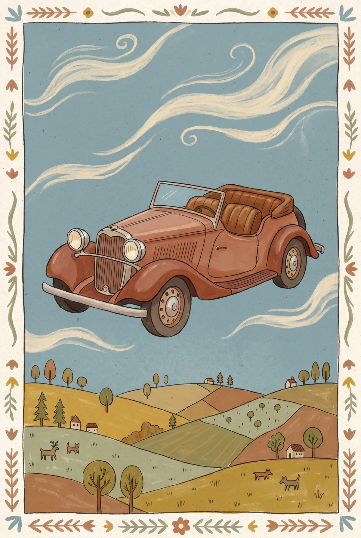 Flying Vintage Convertible Print