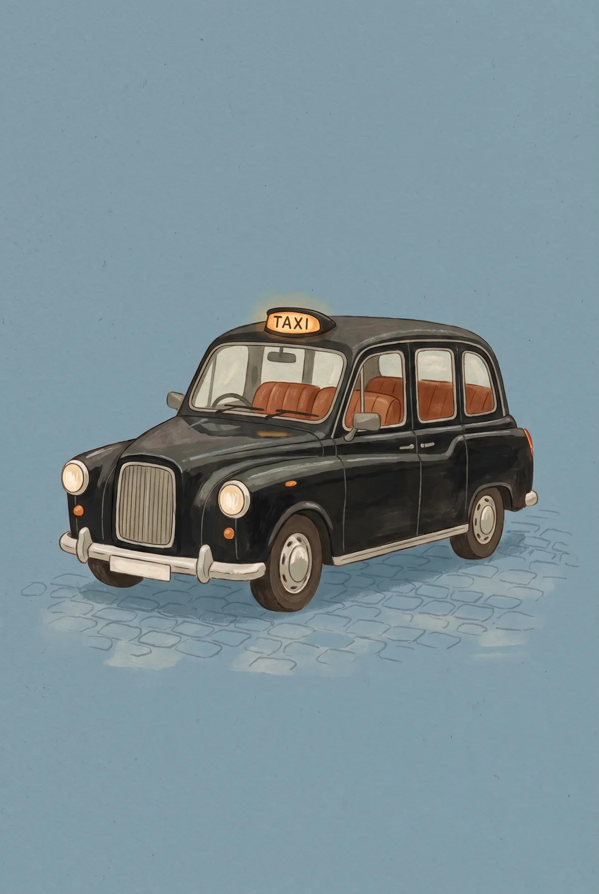 London Black Taxi Print