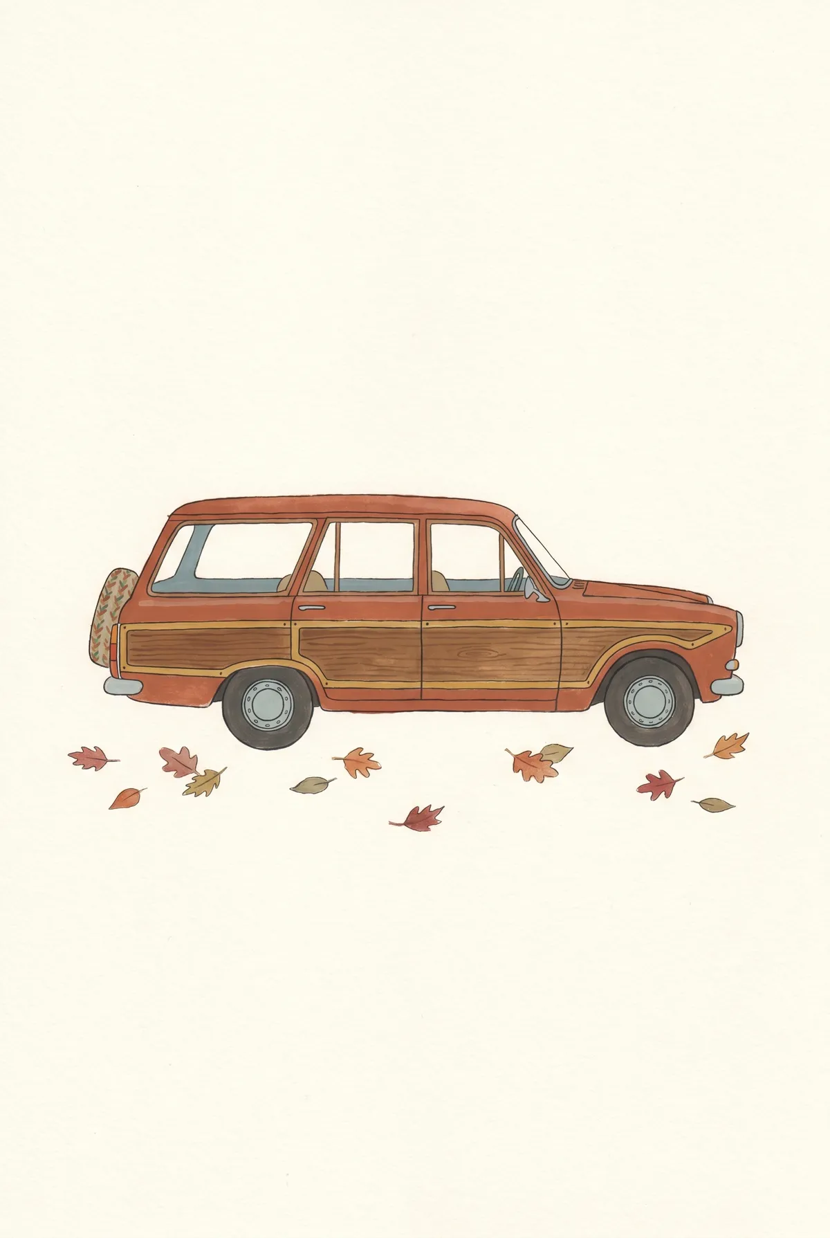 Vintage Woody Wagon Print