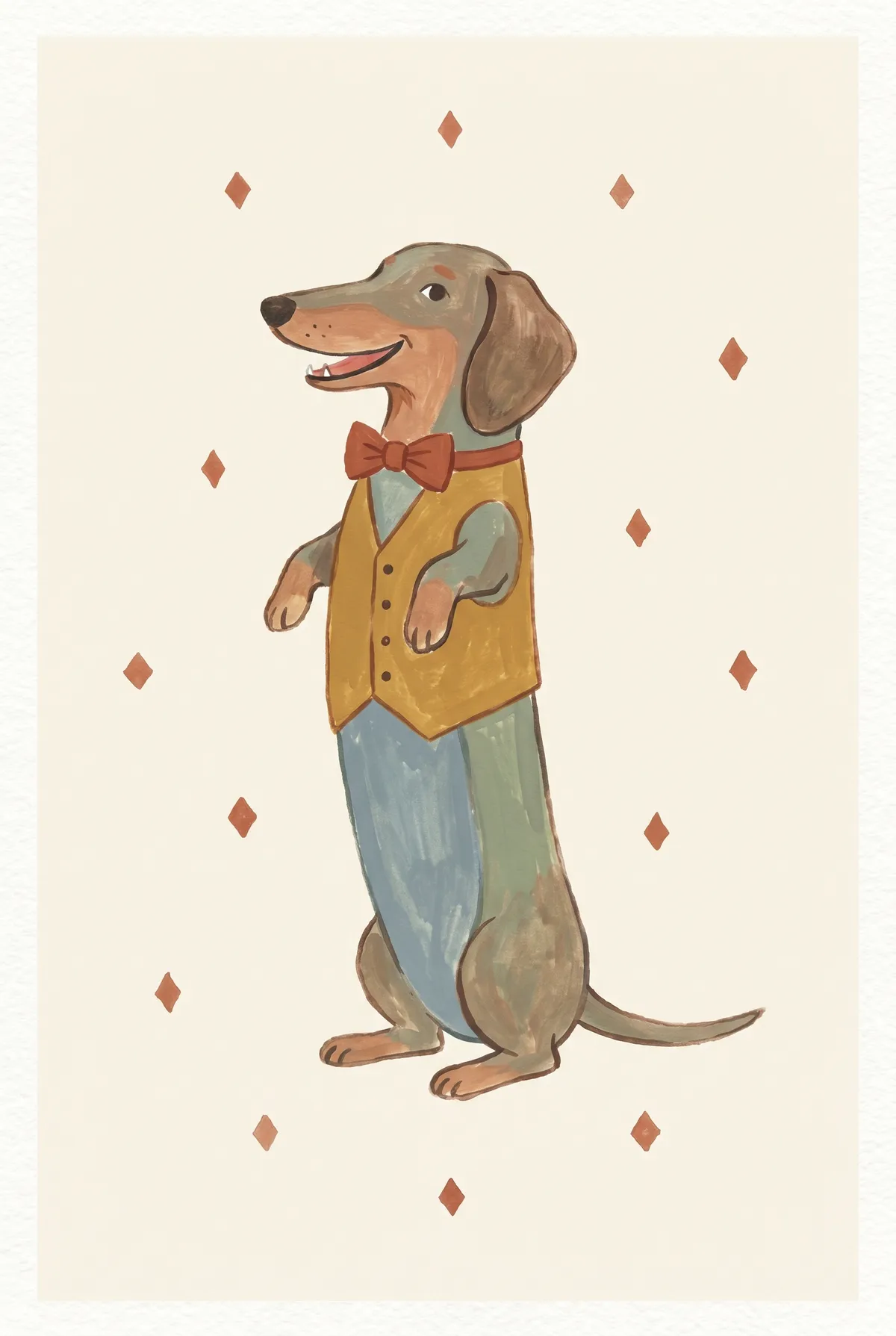 Dapper Dachshund Print