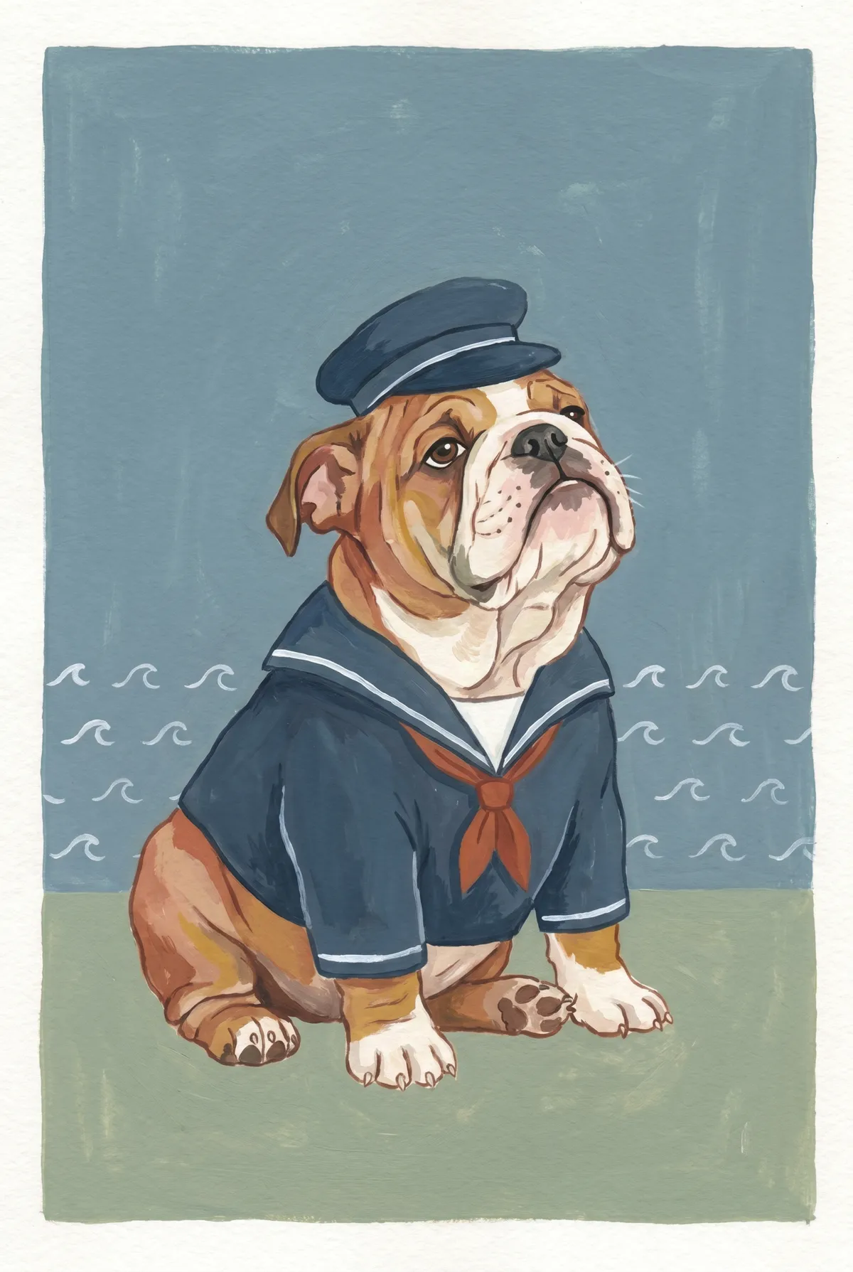Sailor Bulldog Print