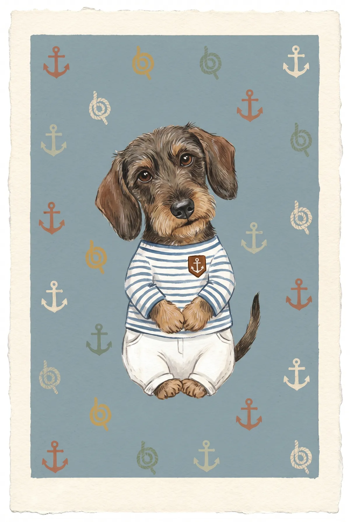 Sailor Dachshund Print