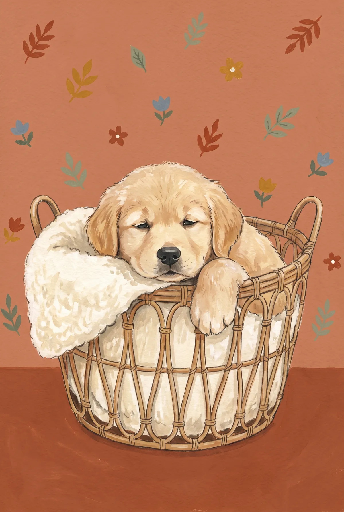 Golden Retriever Puppy Print