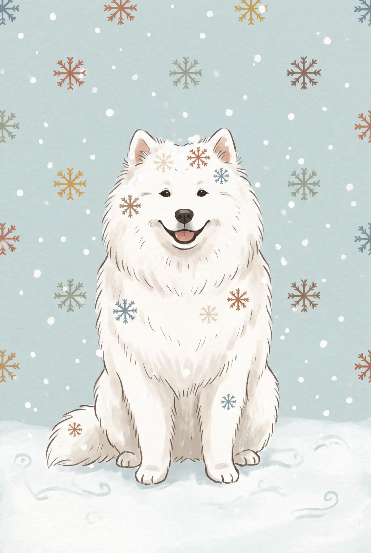 Samoyed Snow Print