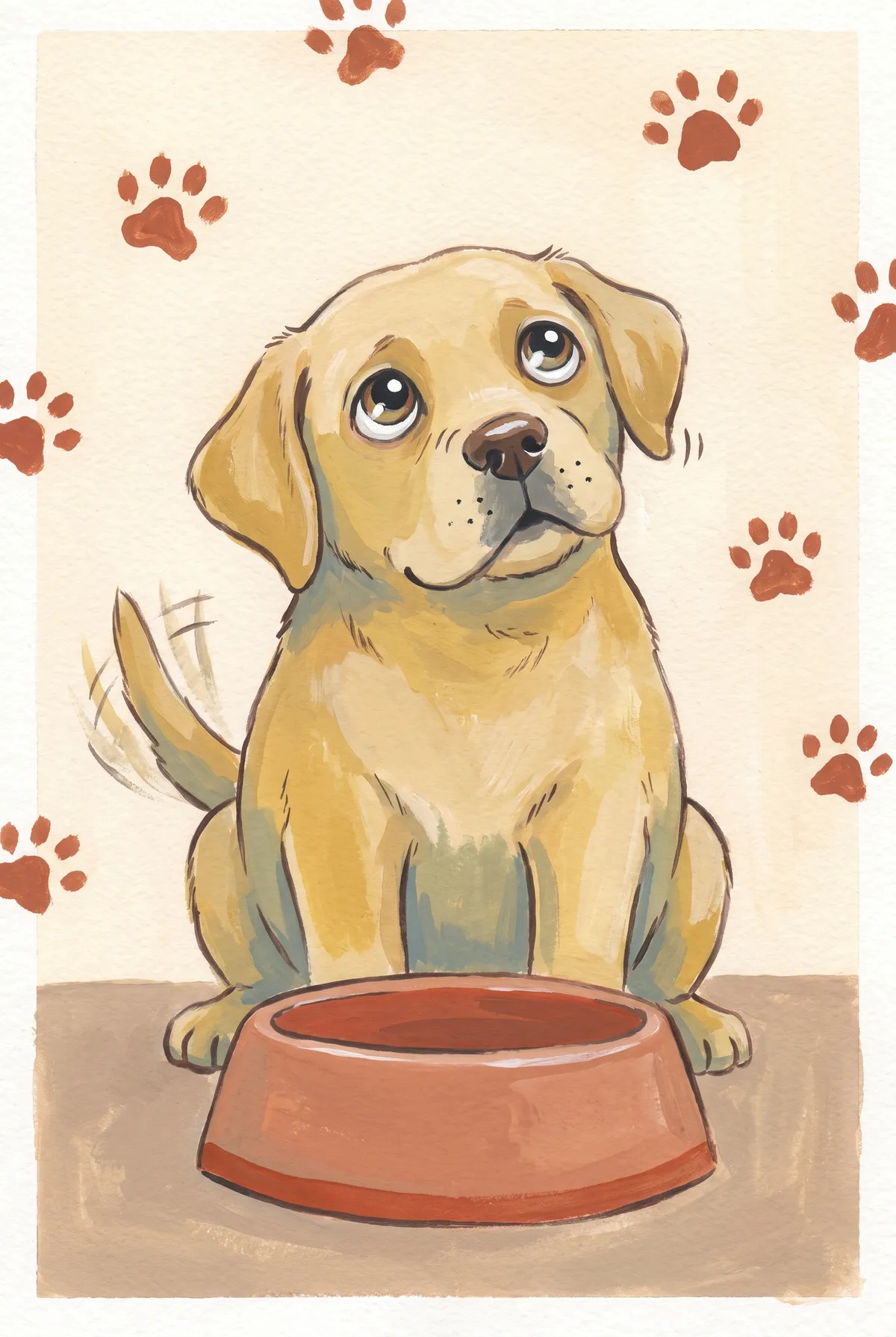 Yellow Labrador Puppy Print