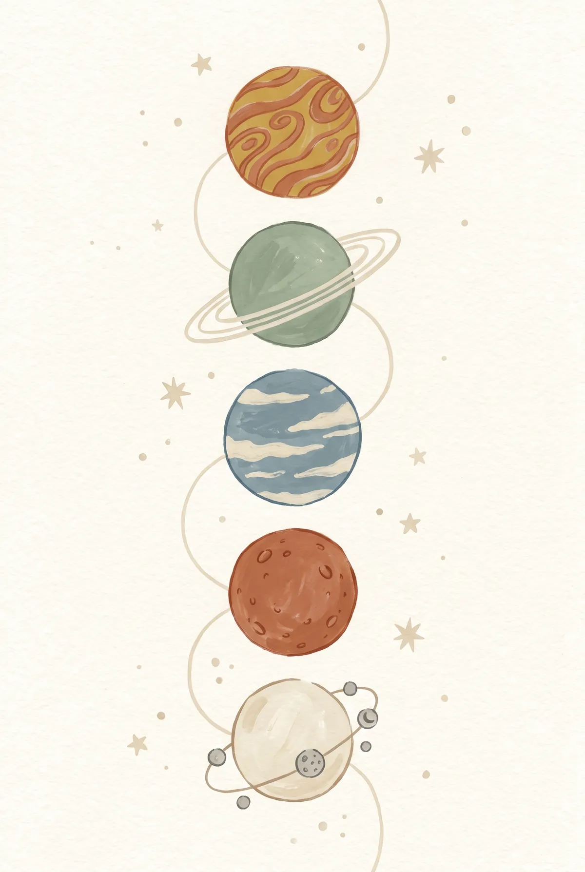 Planet Stack Print
