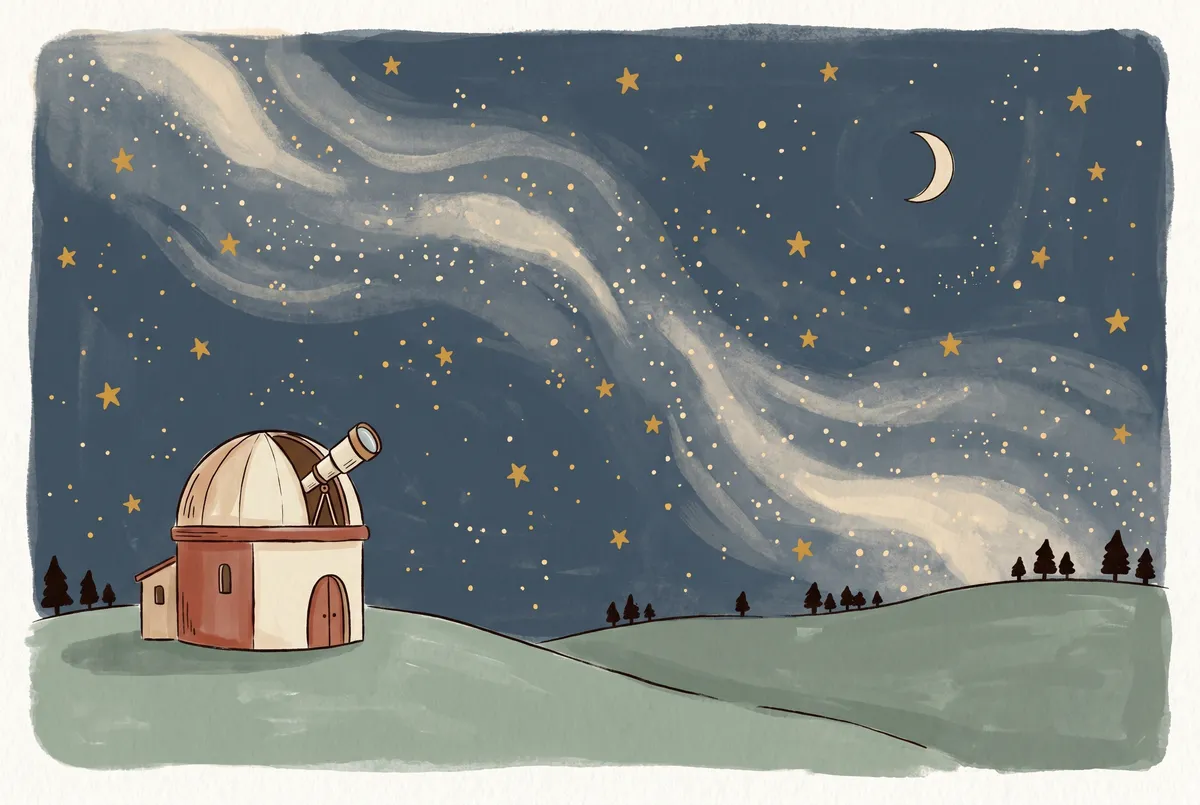 Observatory Night Sky Print
