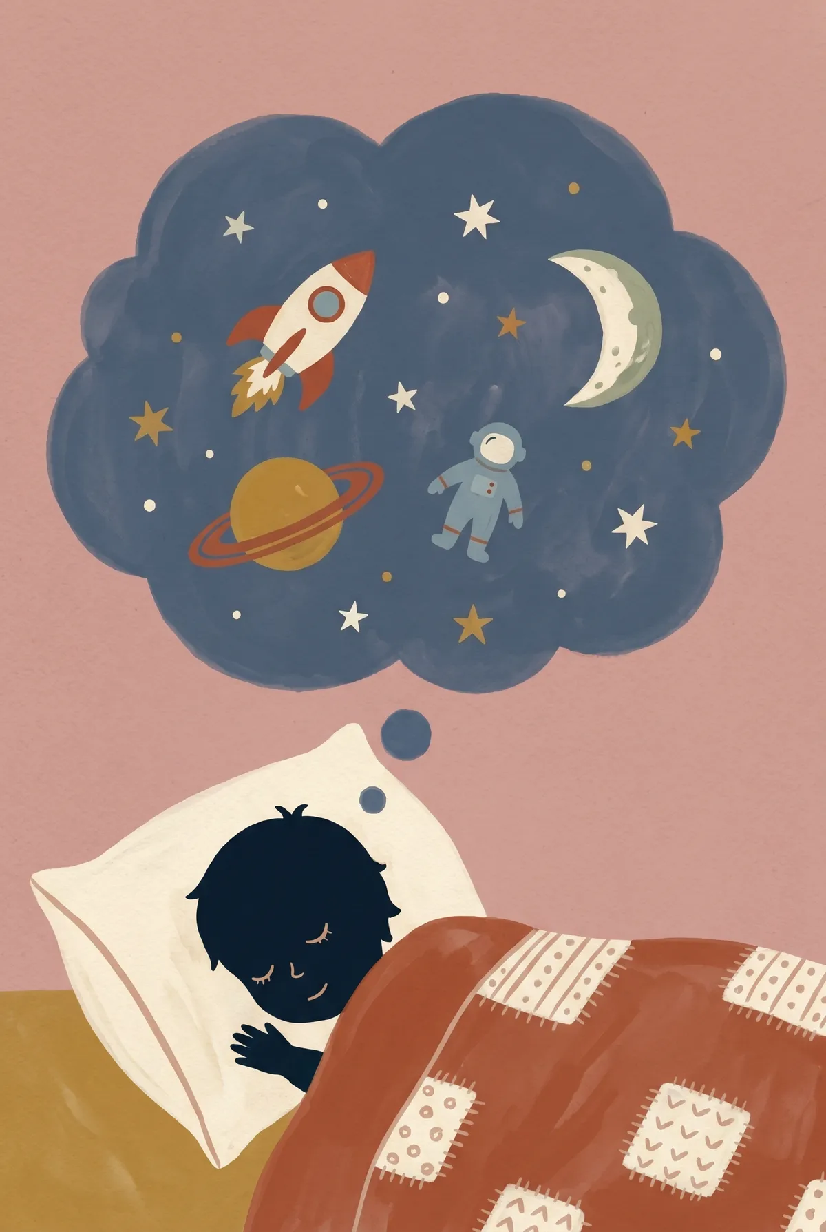 Dreaming Boy Space Print