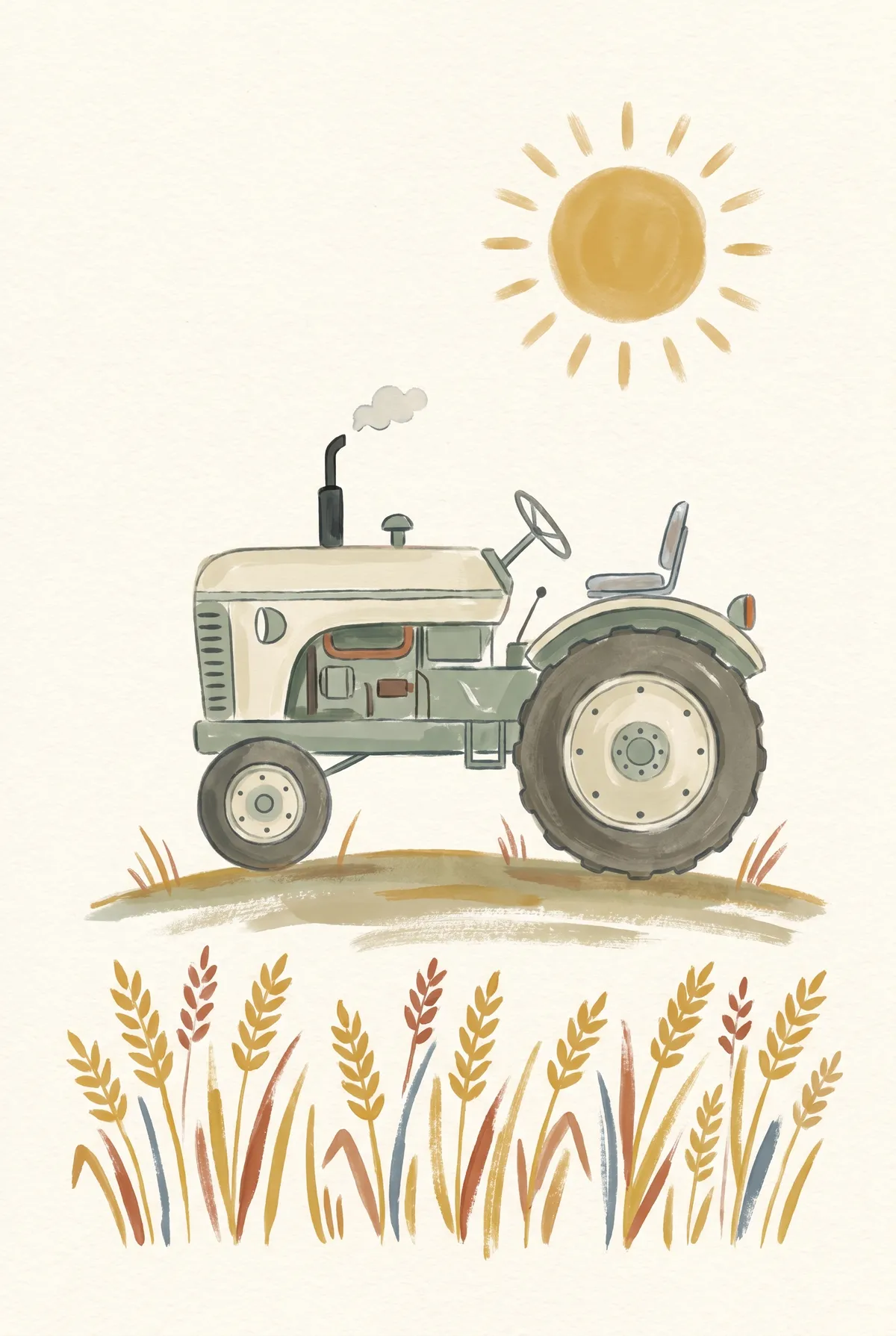 Vintage Tractor Print