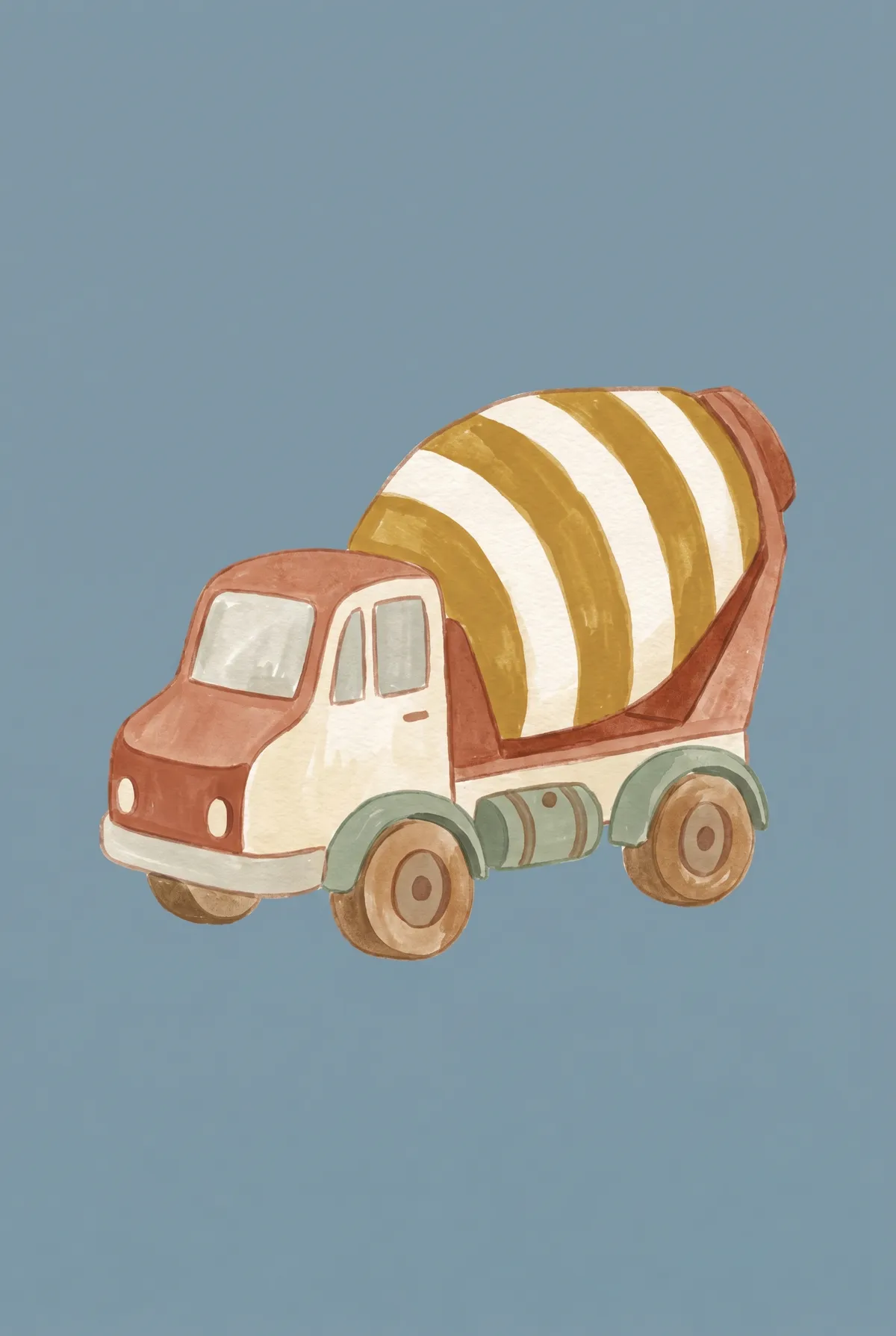 Cement Mixer Truck Print