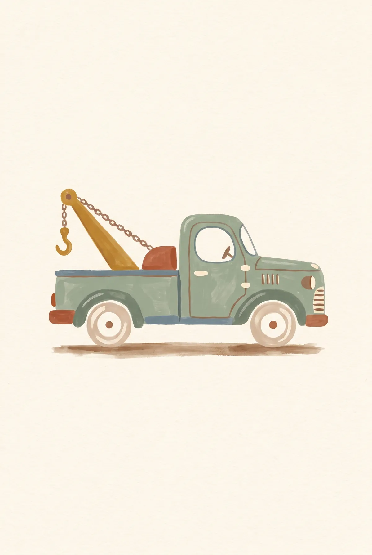 Vintage Tow Truck Print