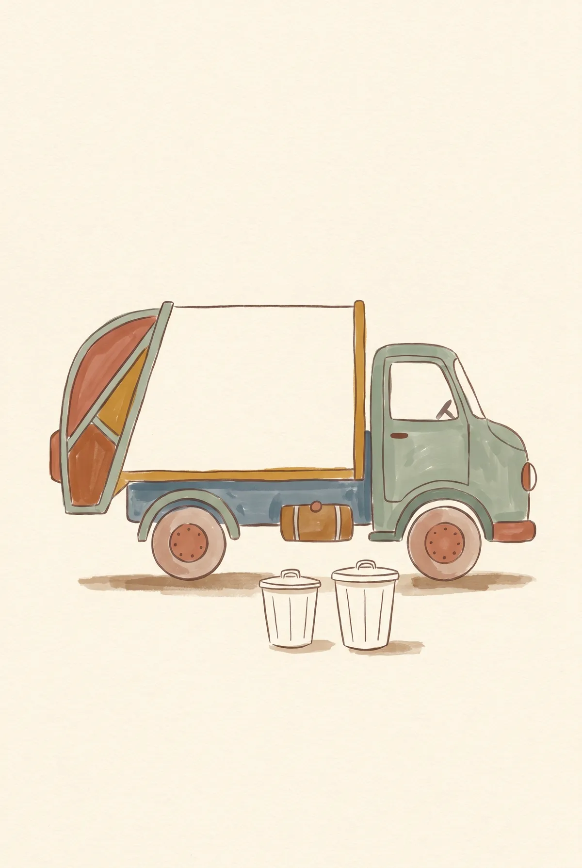 Garbage Truck Print
