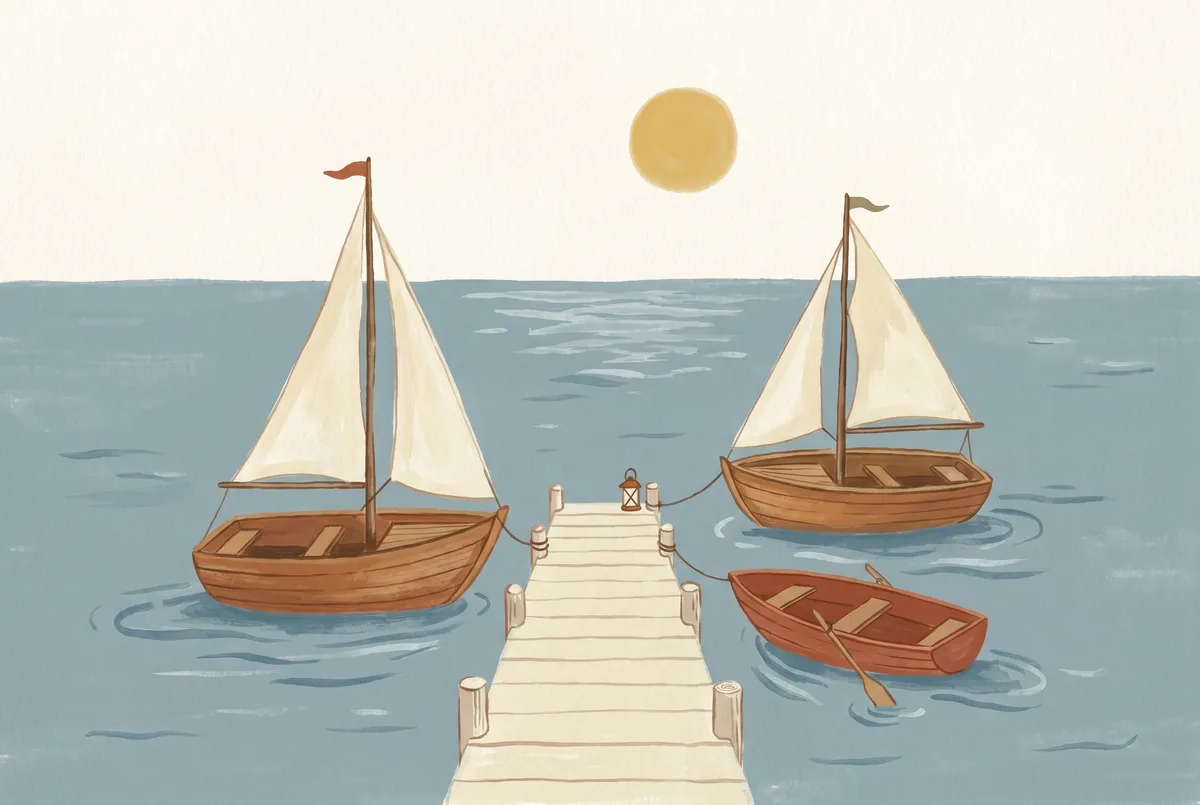 Sailboat Harbor Print