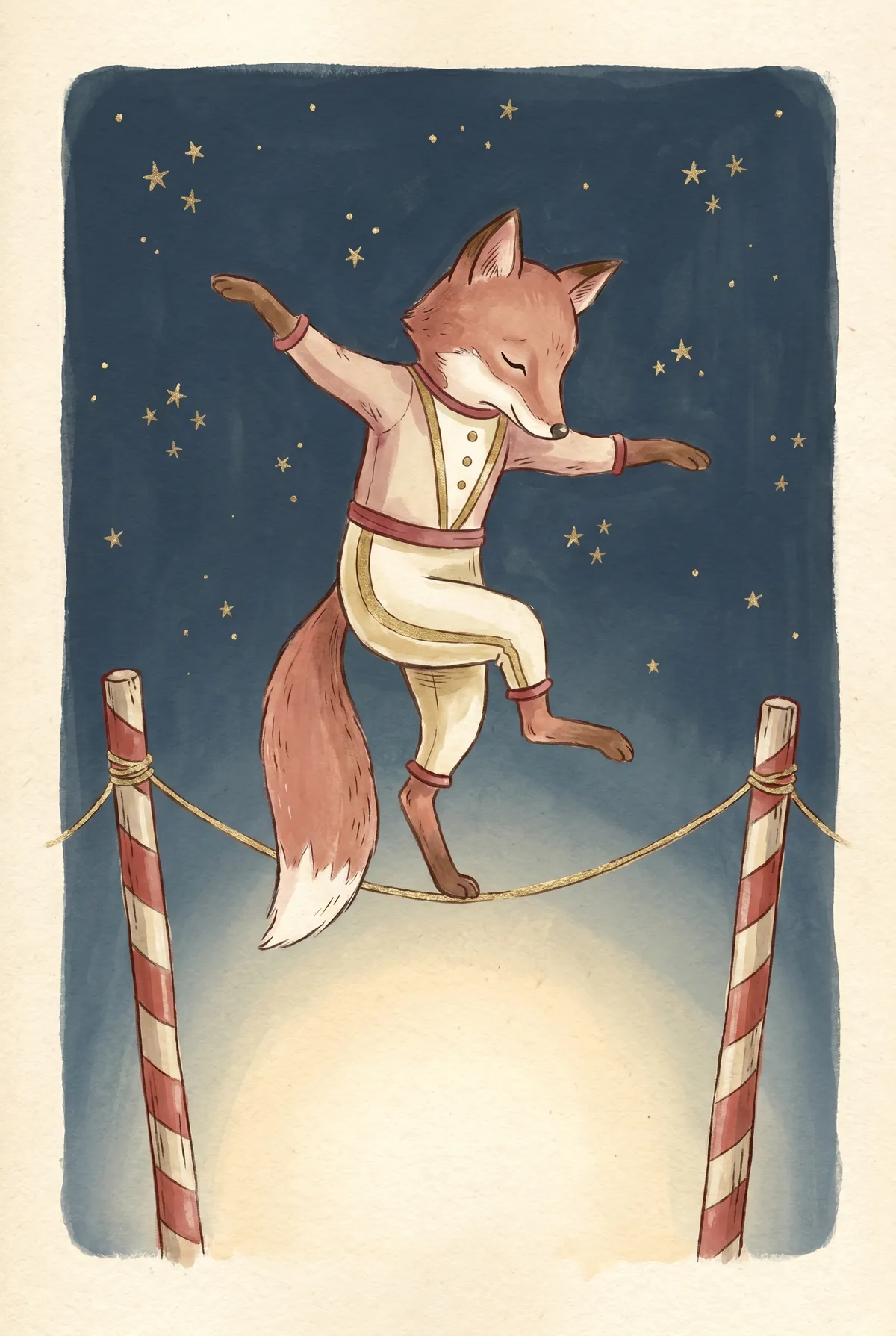 Tightrope Fox Print