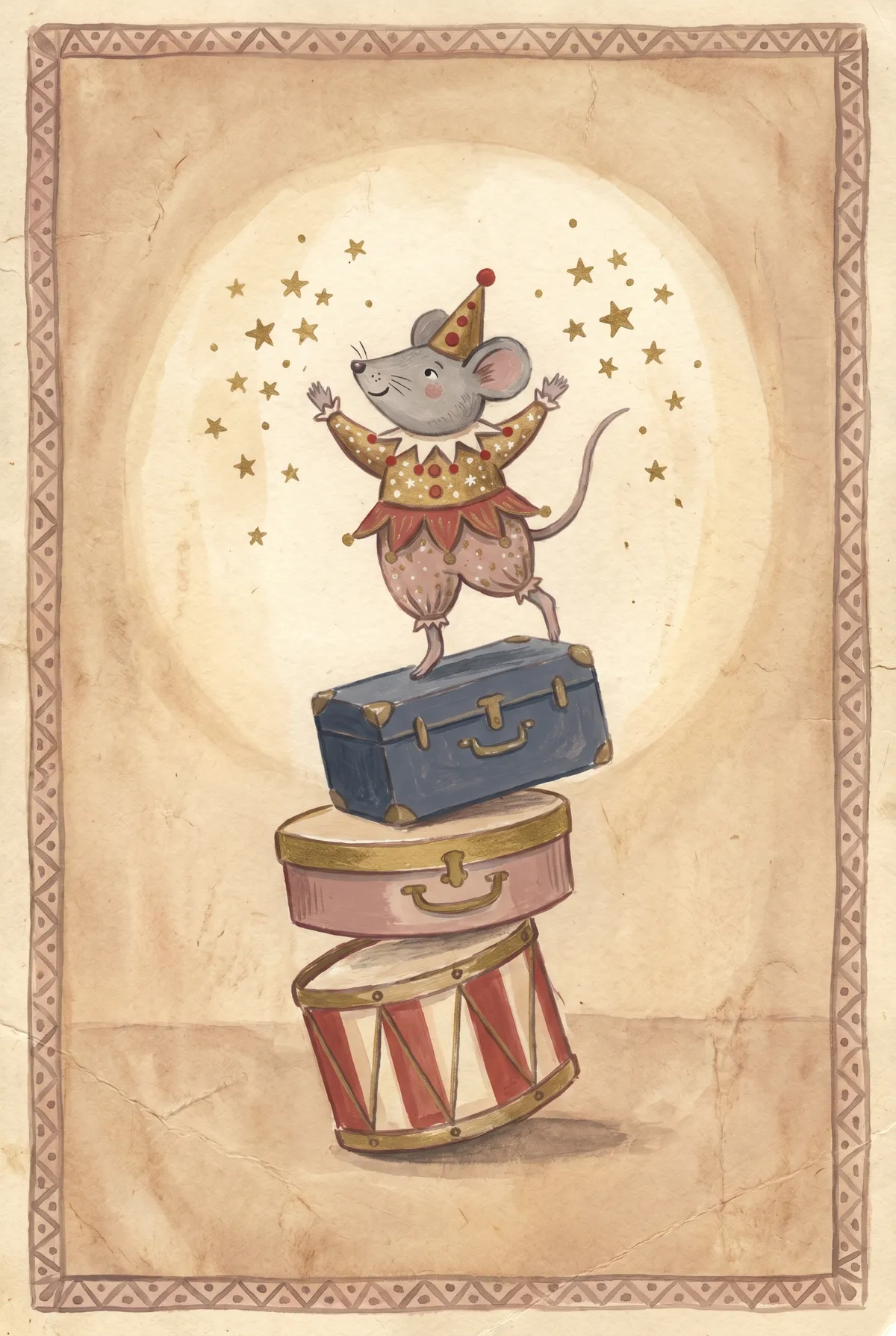 Circus Mouse Print