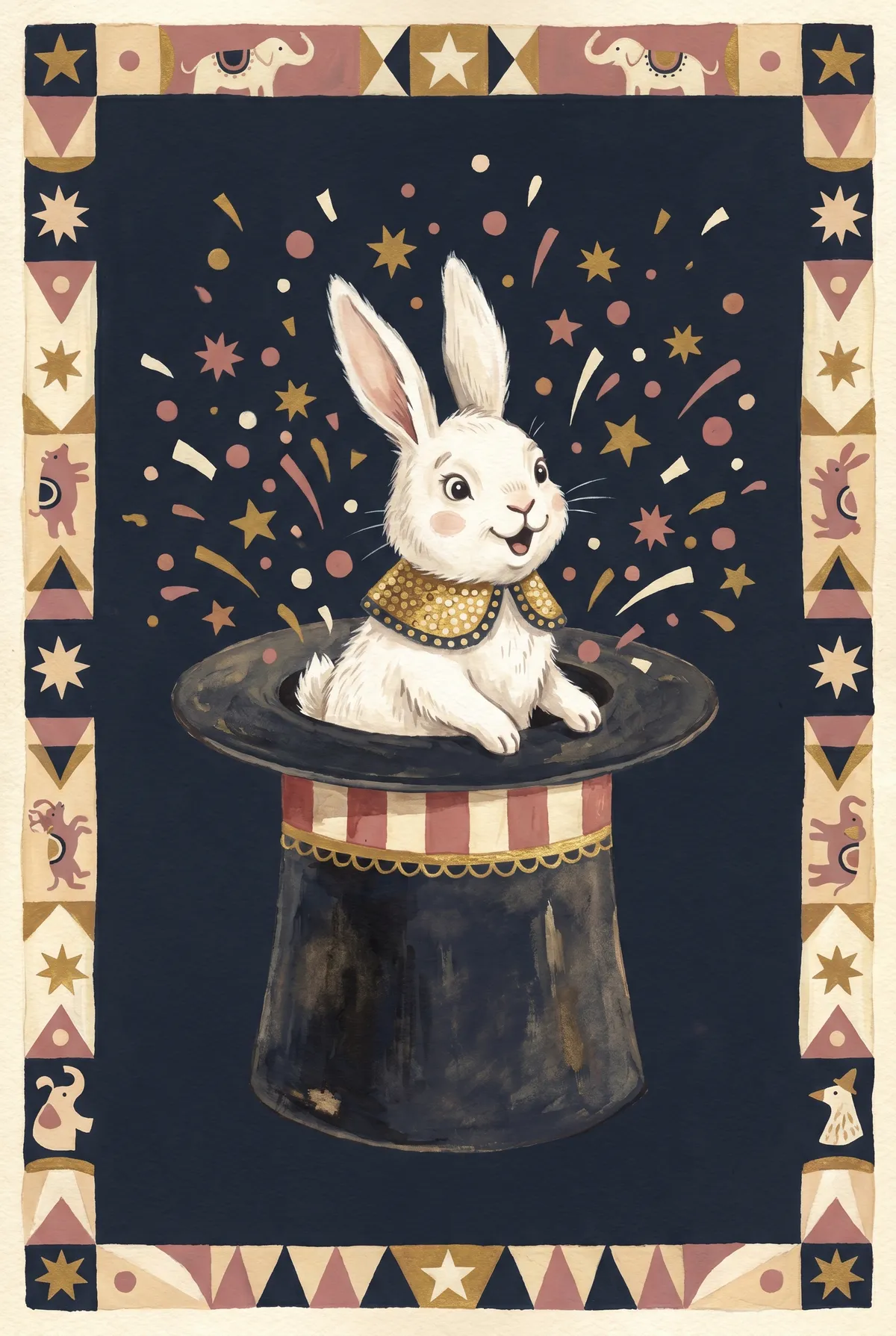 Magic Hat Bunny Print