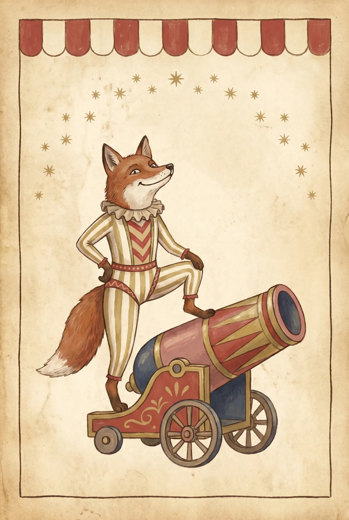 Circus Fox Cannon Print
