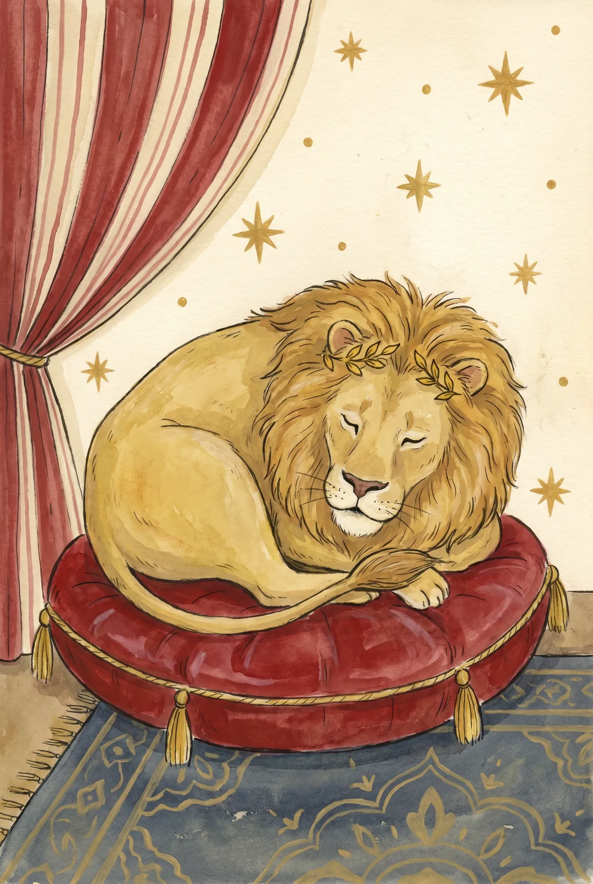 Sleeping Lion Print