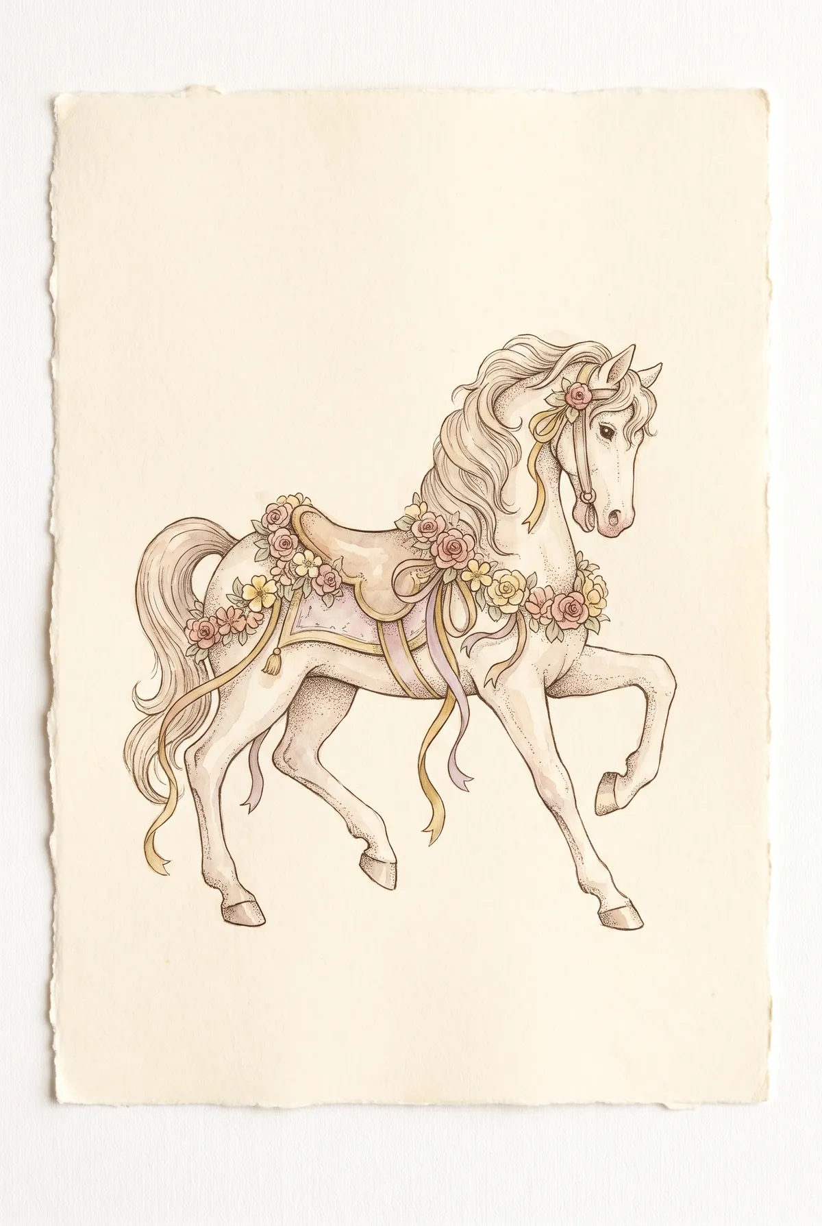 Carousel Horse Print