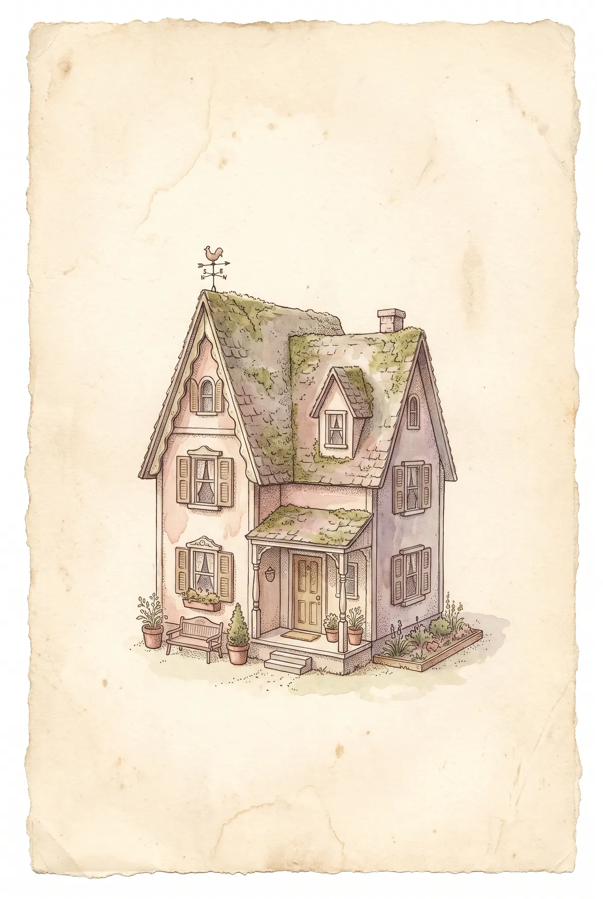 Vintage Dollhouse Print