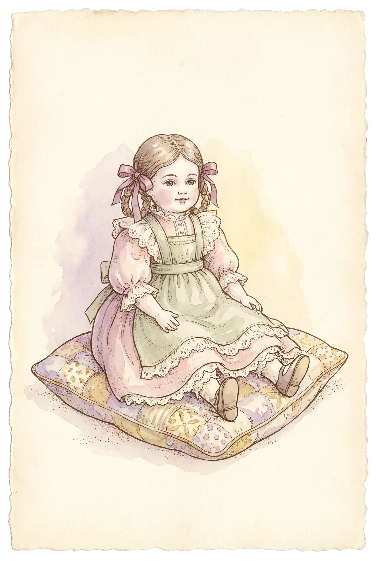 Vintage Porcelain Doll Print