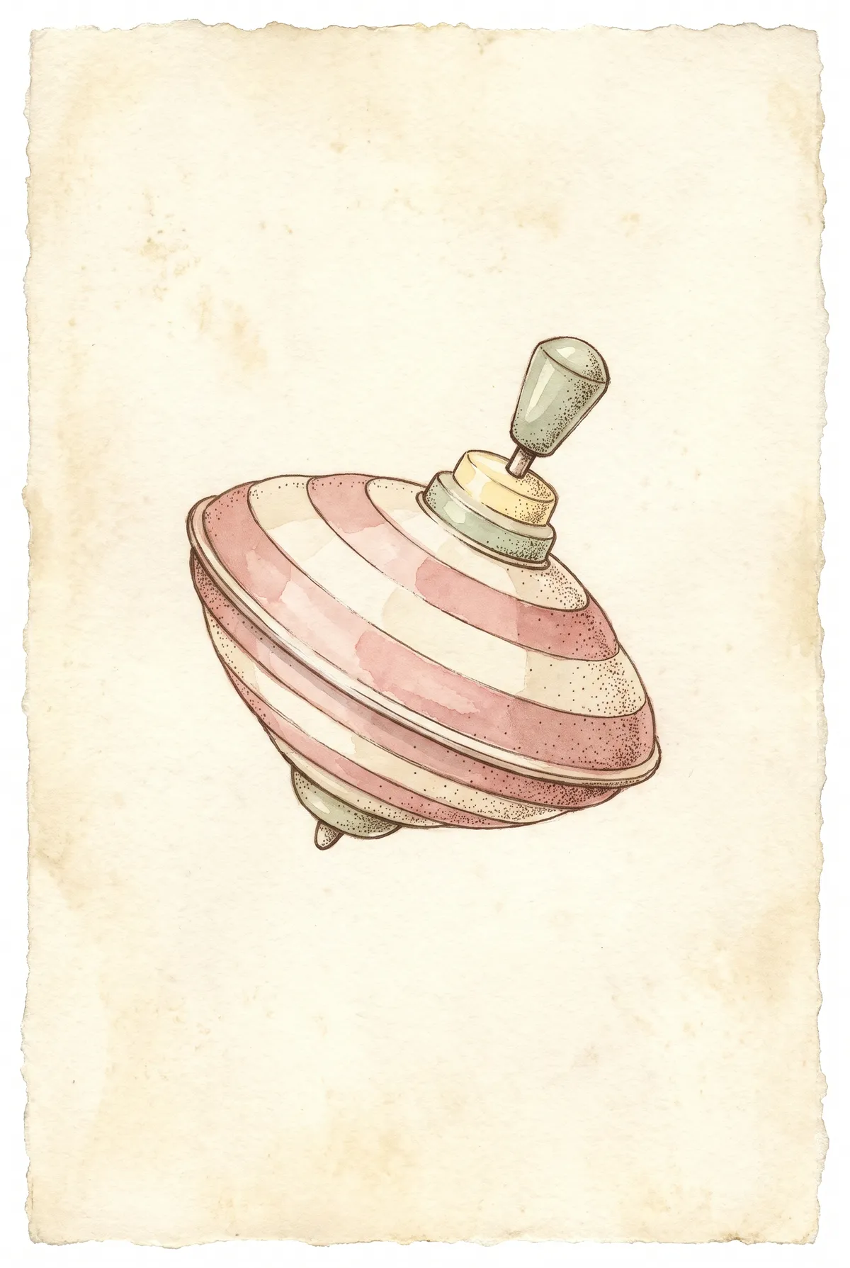 Vintage Spinning Top Print