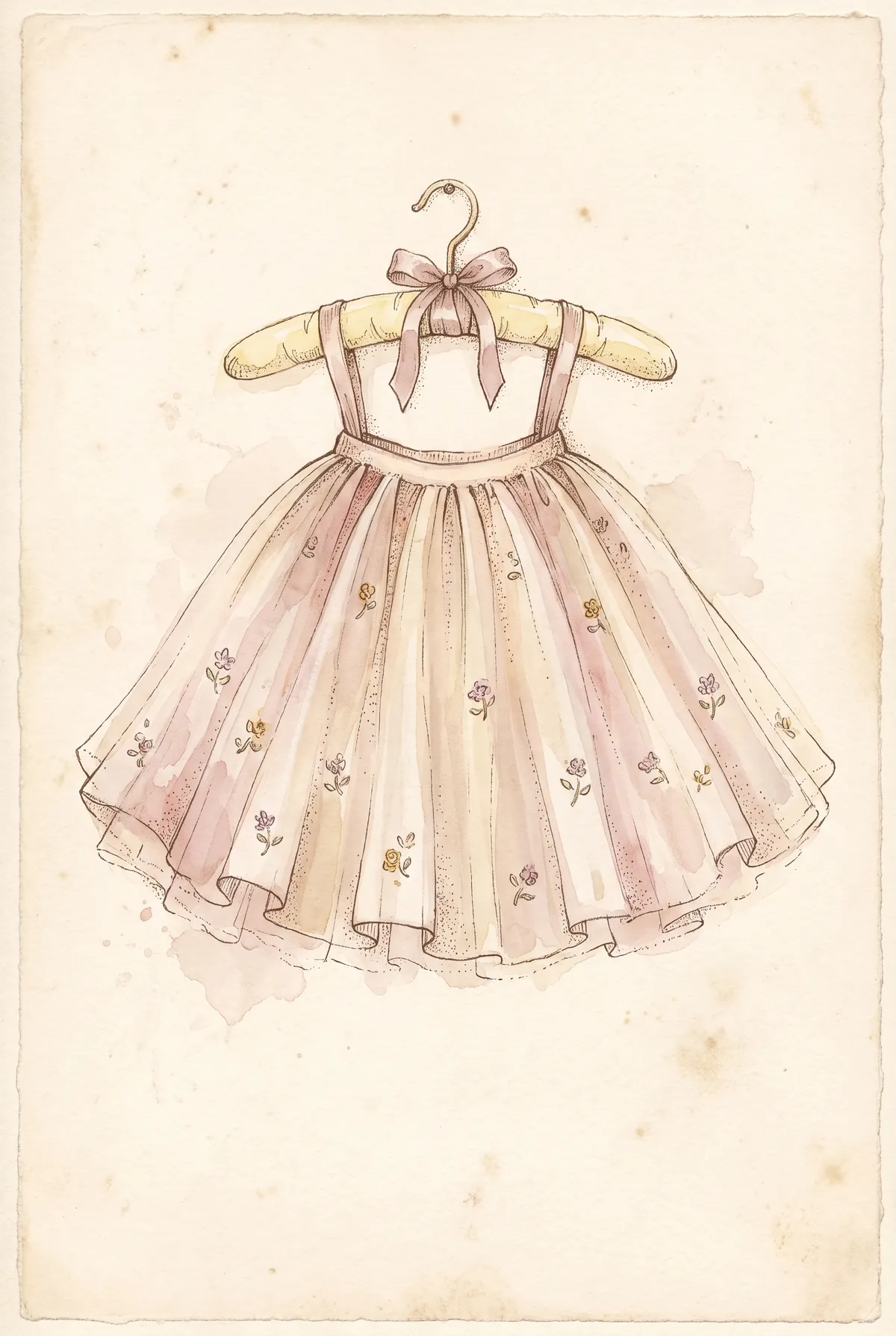 Vintage Tutu Dress Print