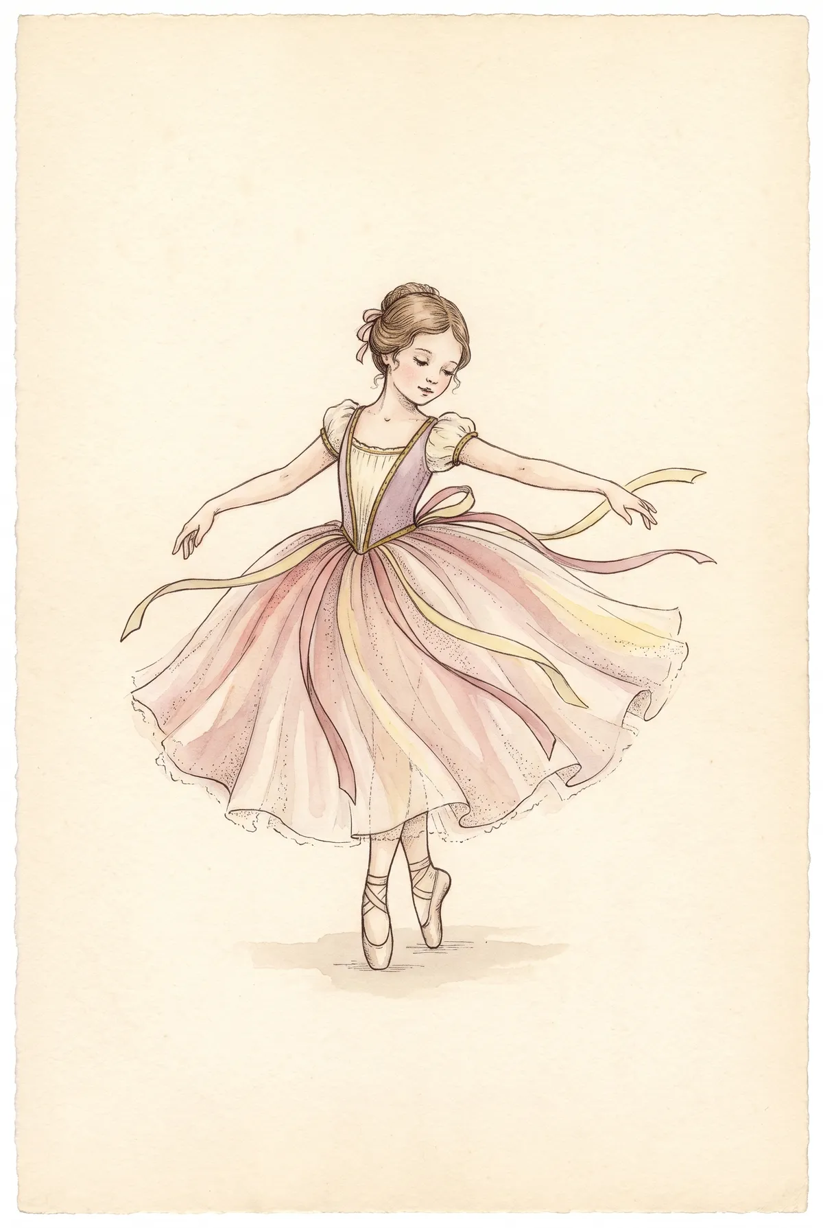 Vintage Ballerina Print