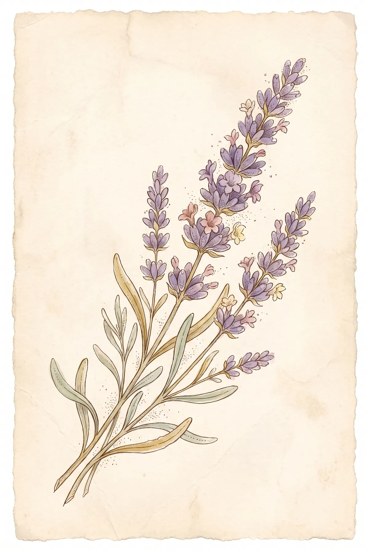 Lavender Sprig Print