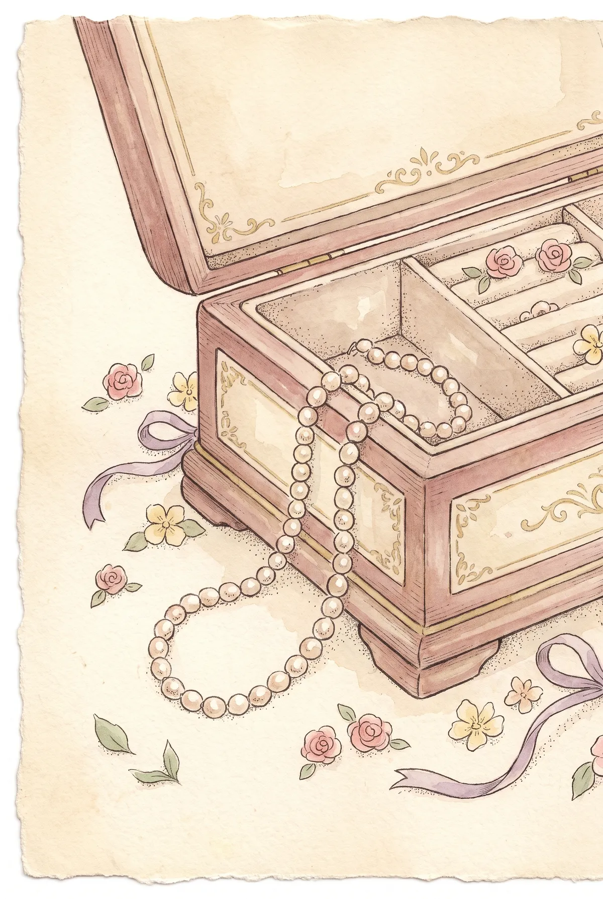 Vintage Jewellery Box Print