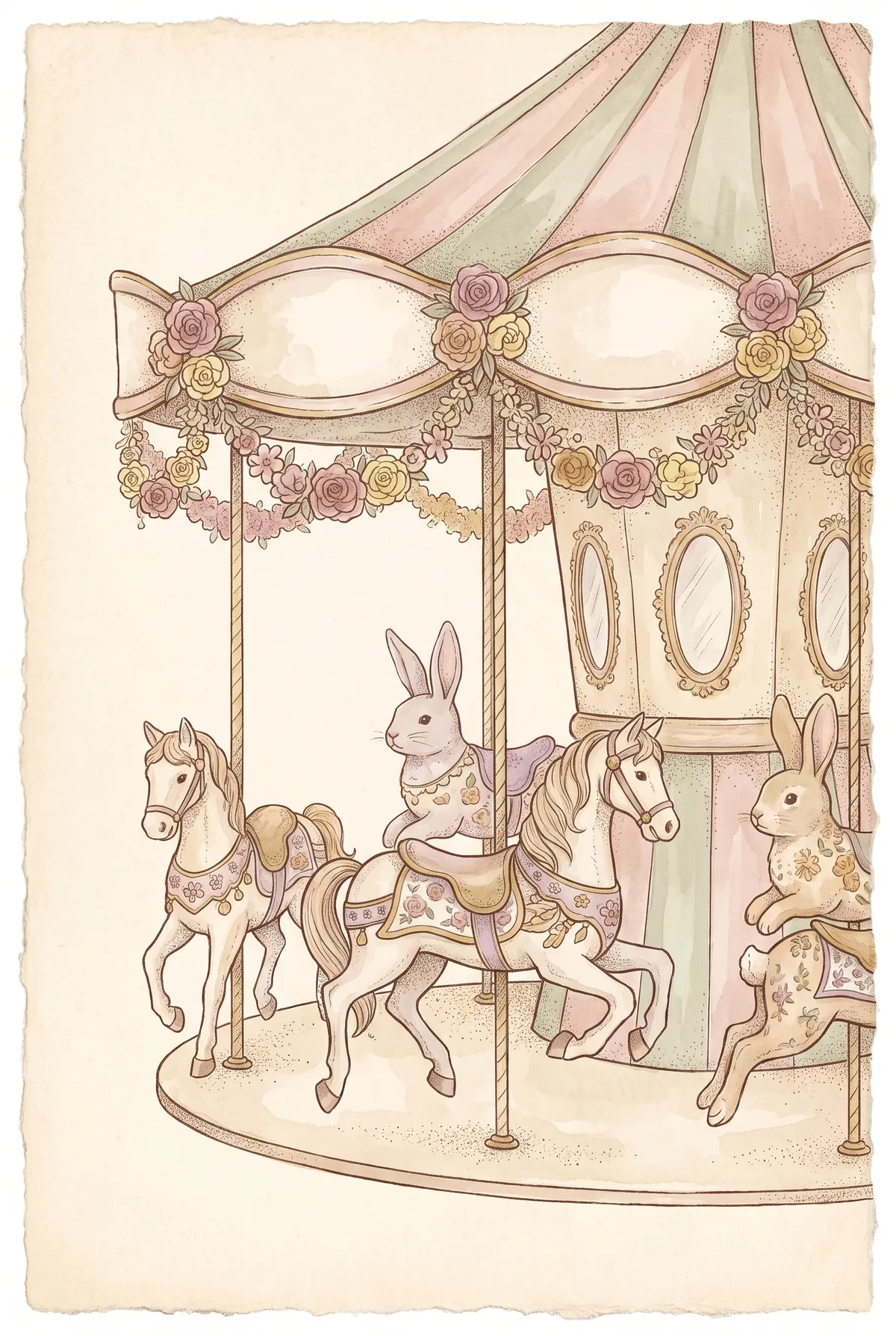 Pastel Carousel Print