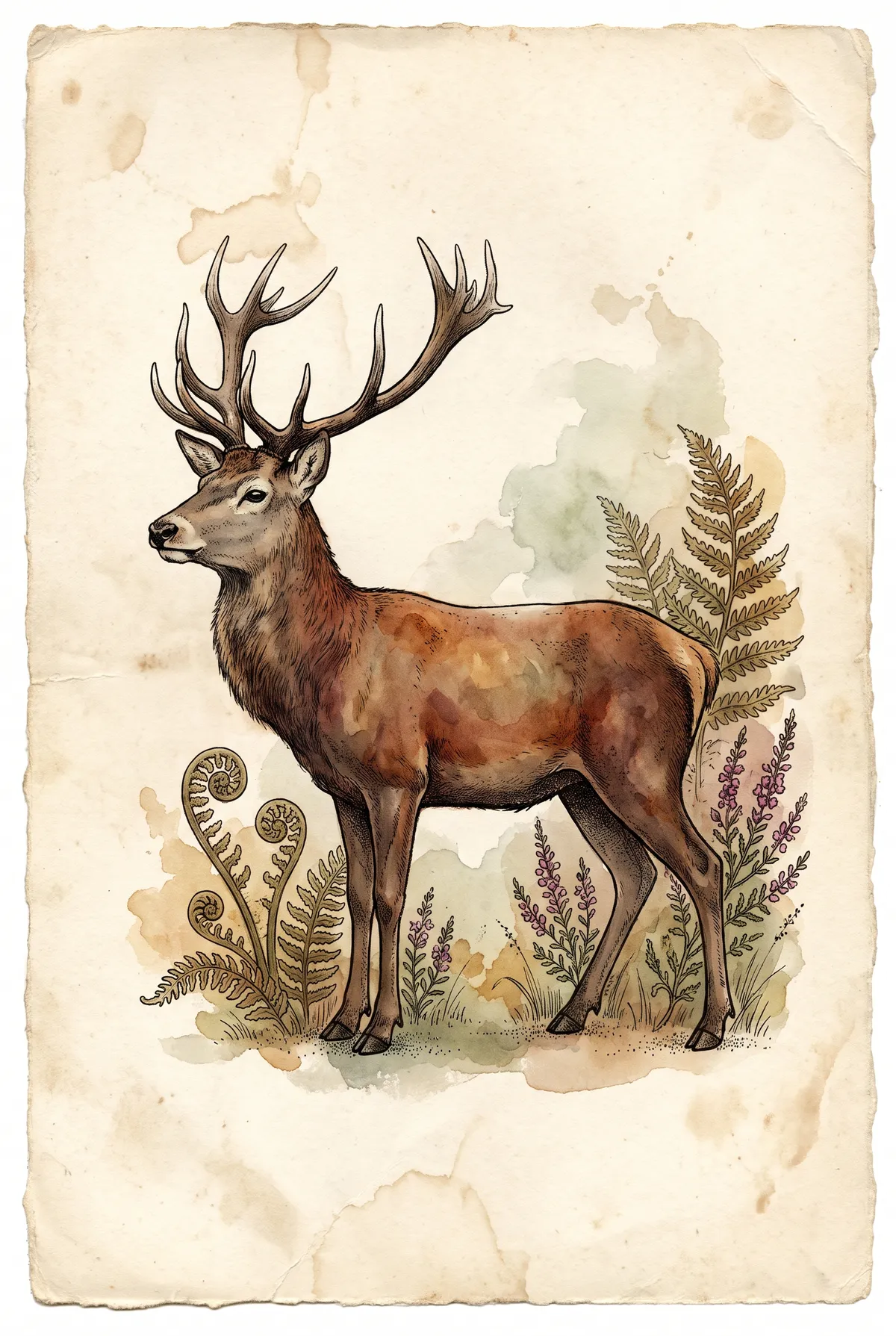 Red Deer Stag Print