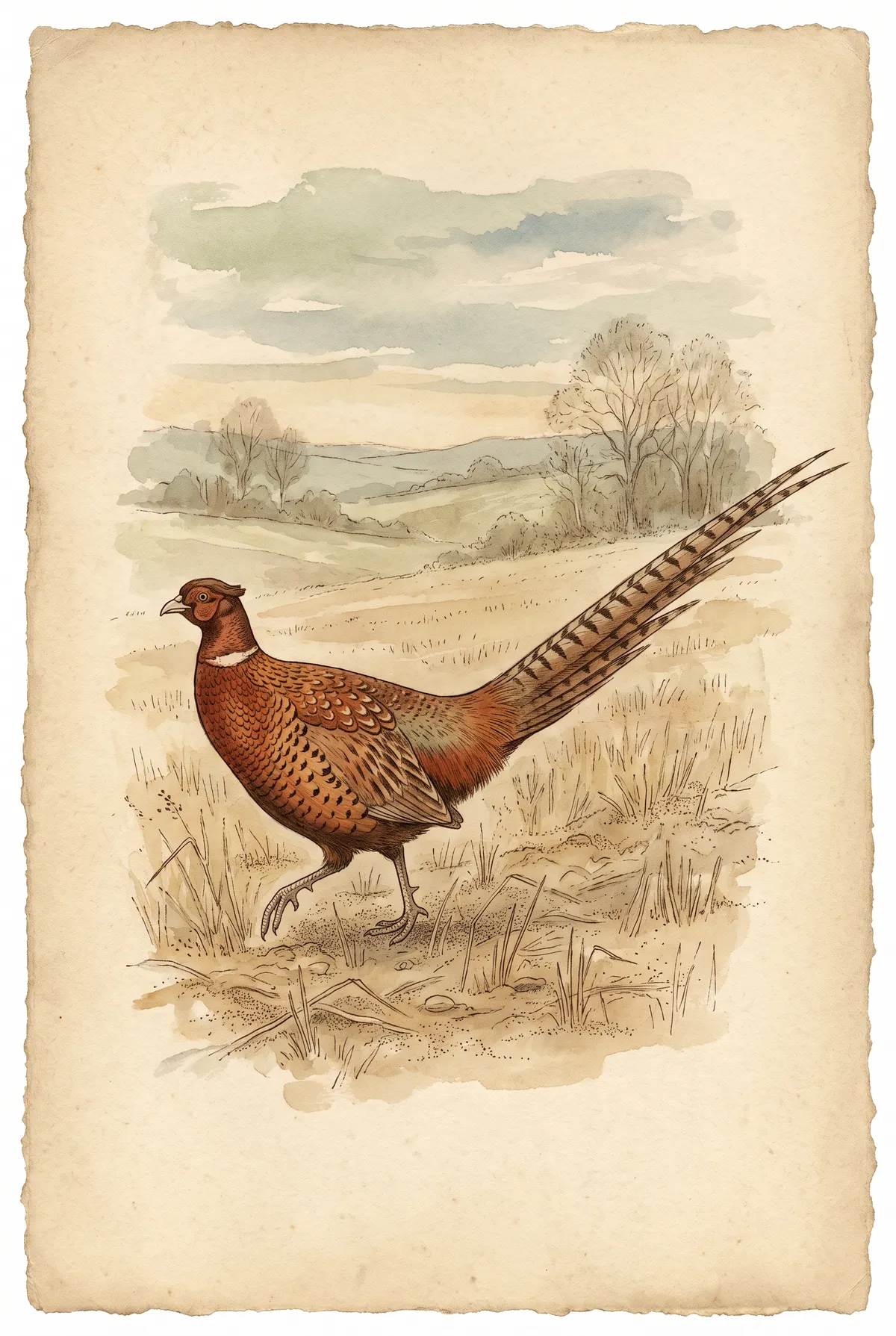 Vintage Pheasant Print