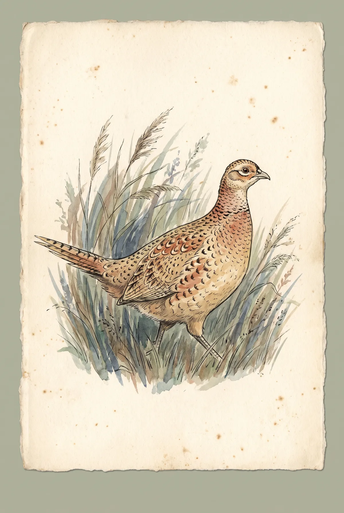 Pheasant Hen Print