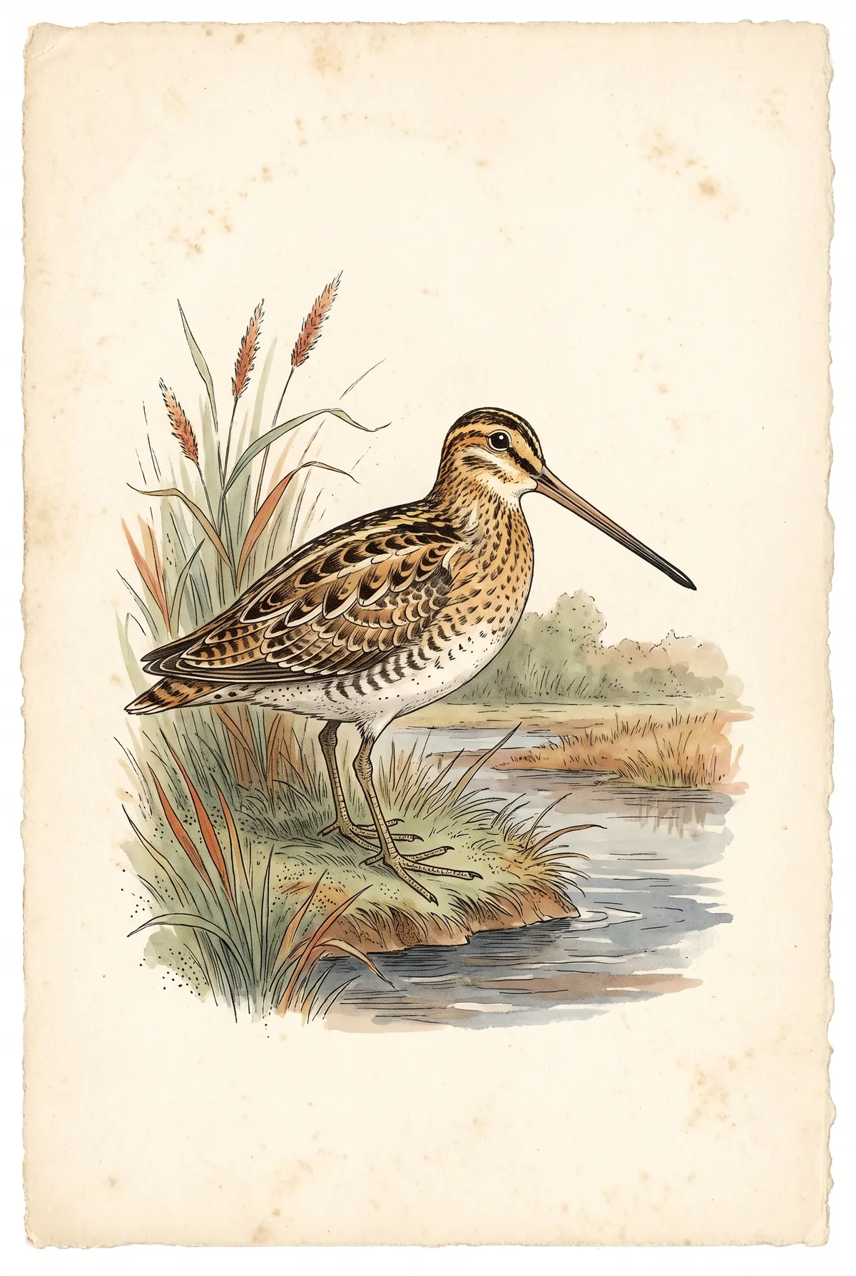 Vintage Snipe Print
