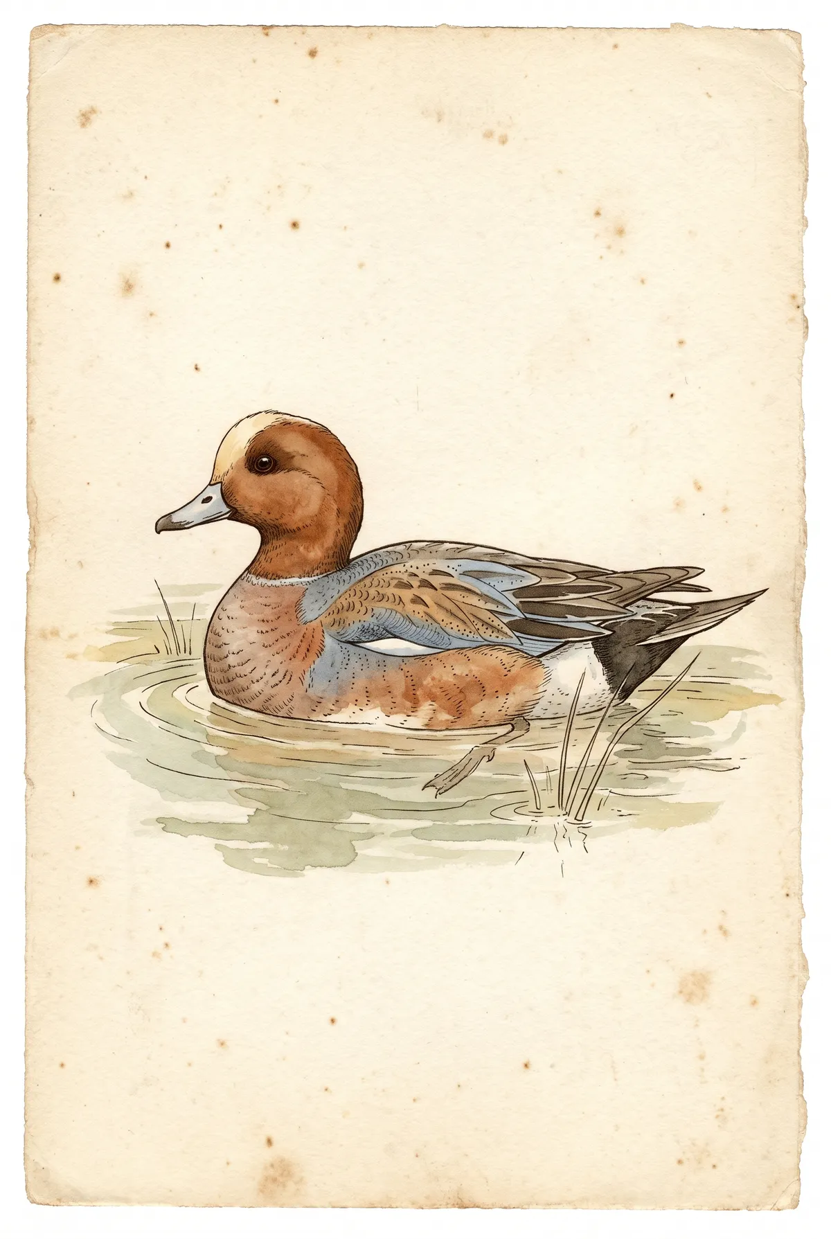 Wigeon Duck Print