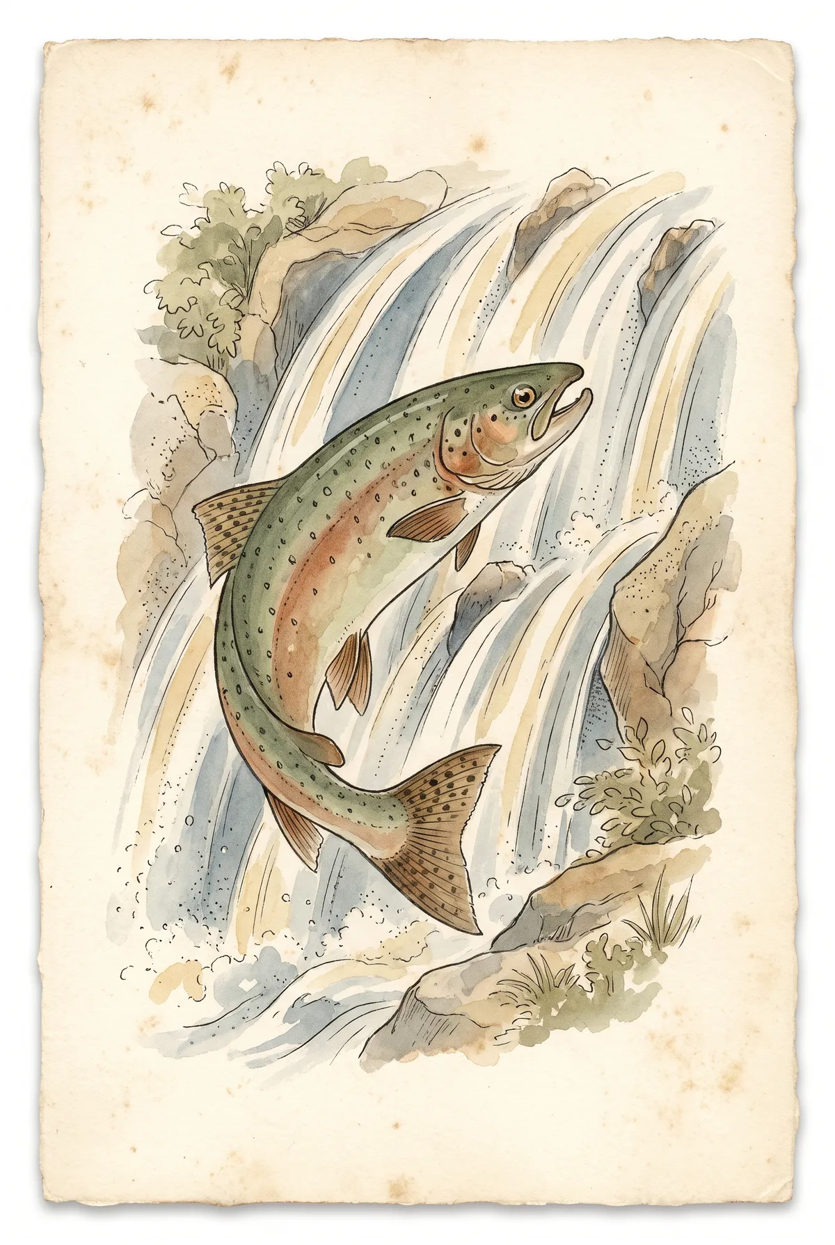Leaping Trout Print