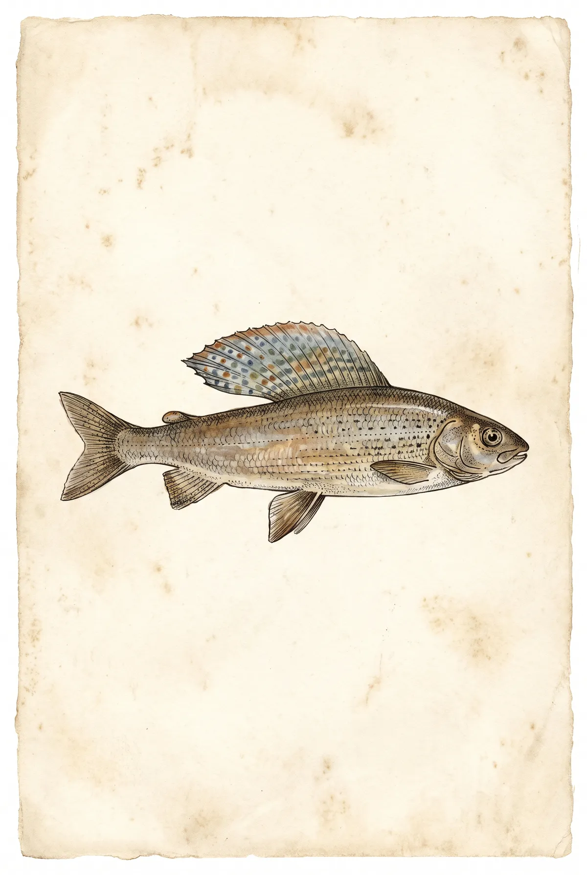 Vintage Grayling Fish Print