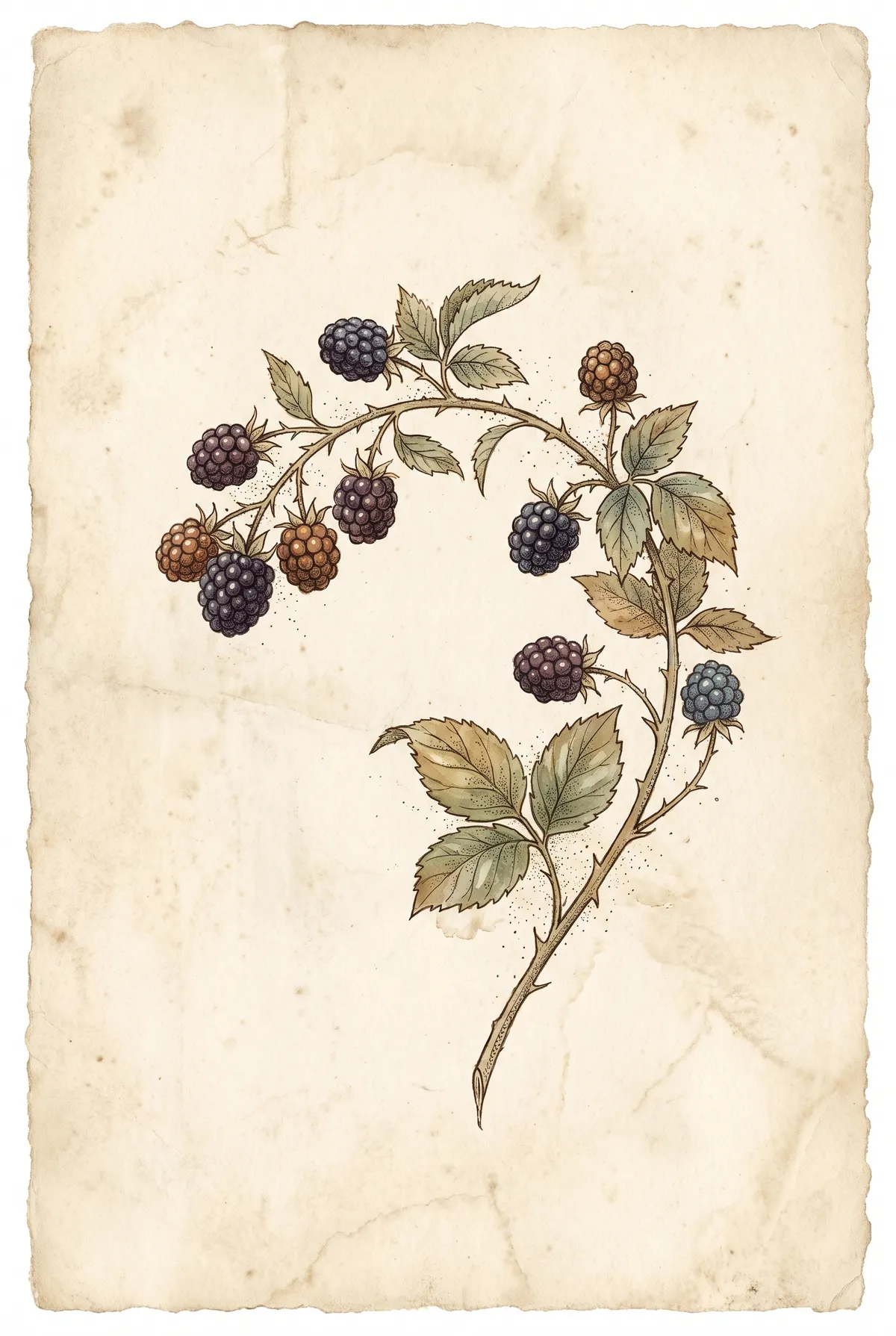 Bramble Berry Botanical Print