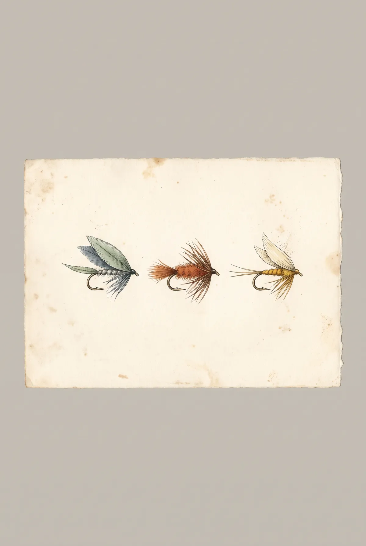 Vintage Fishing Flies Print